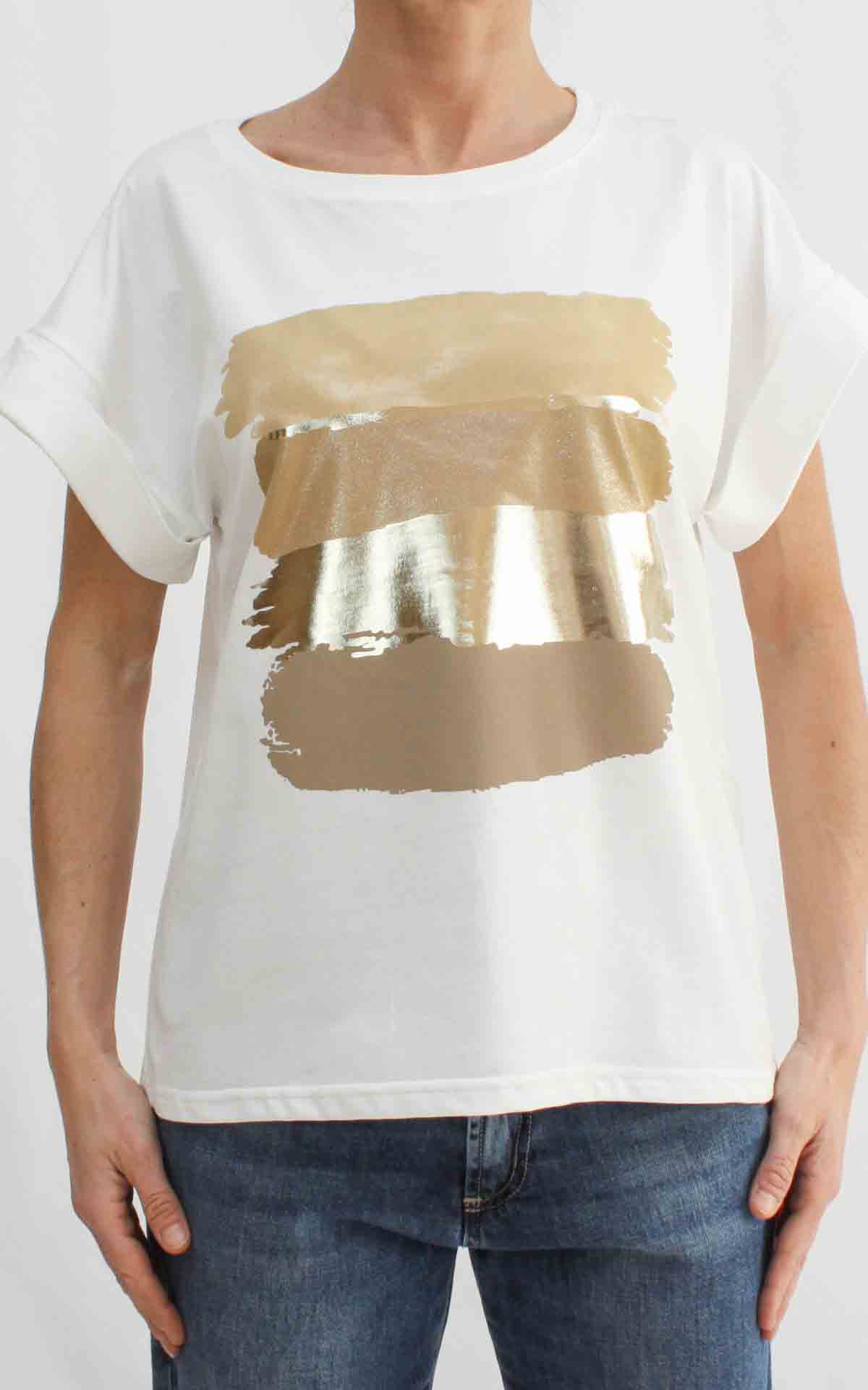 OFF-ON - T-shirt pennellate - BEIGE