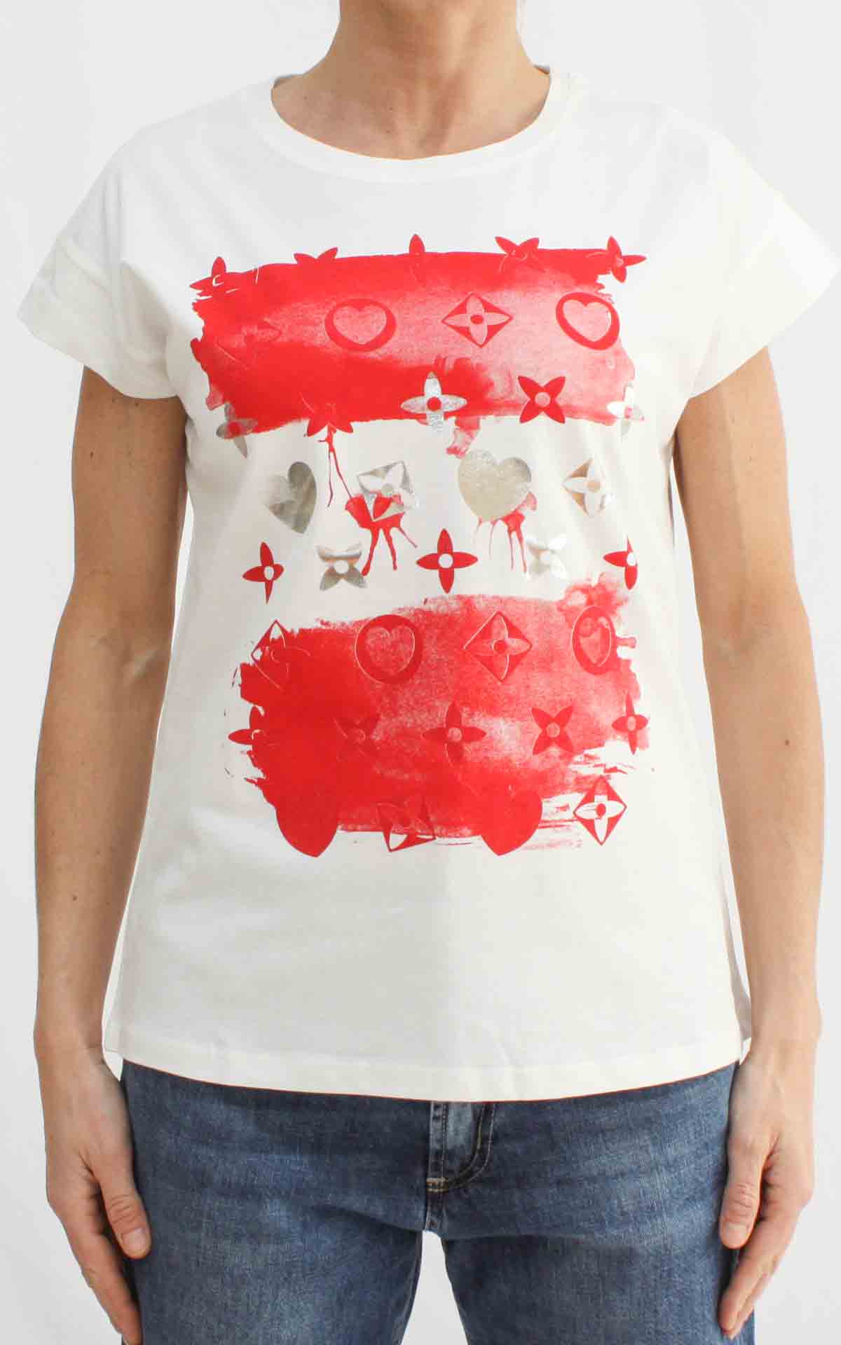 OFF-ON- T-shirt stampa - ROSSO