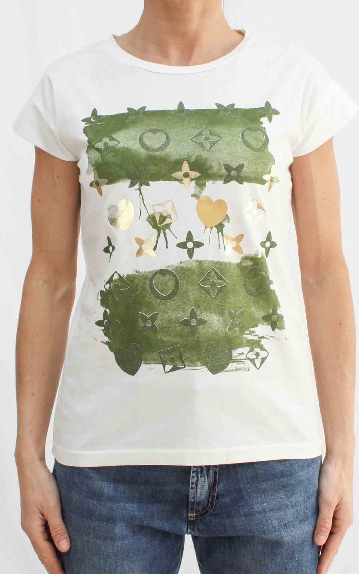 OFF-ON- T-shirt stampa - VERDE MILITARE