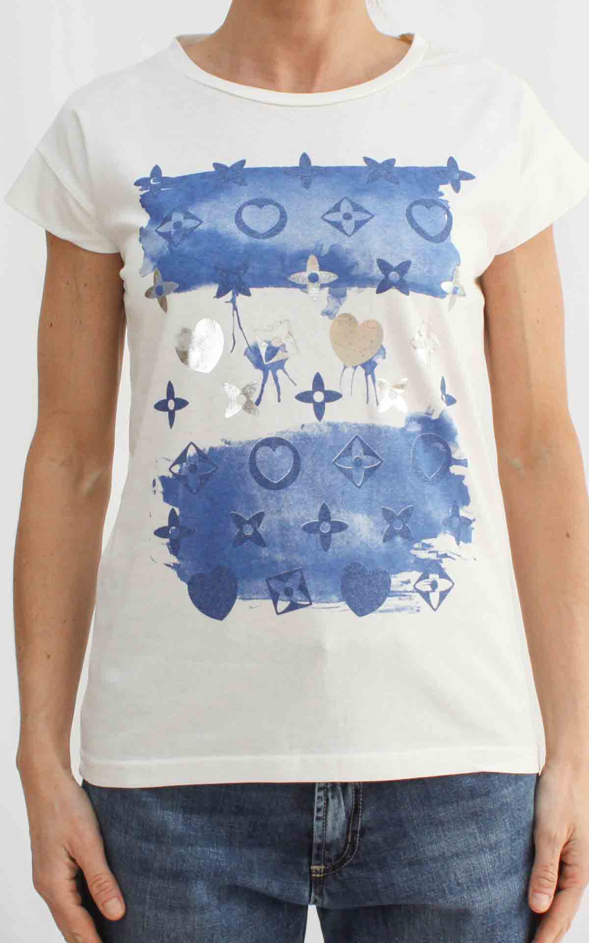 OFF-ON- T-shirt stampa - BLU