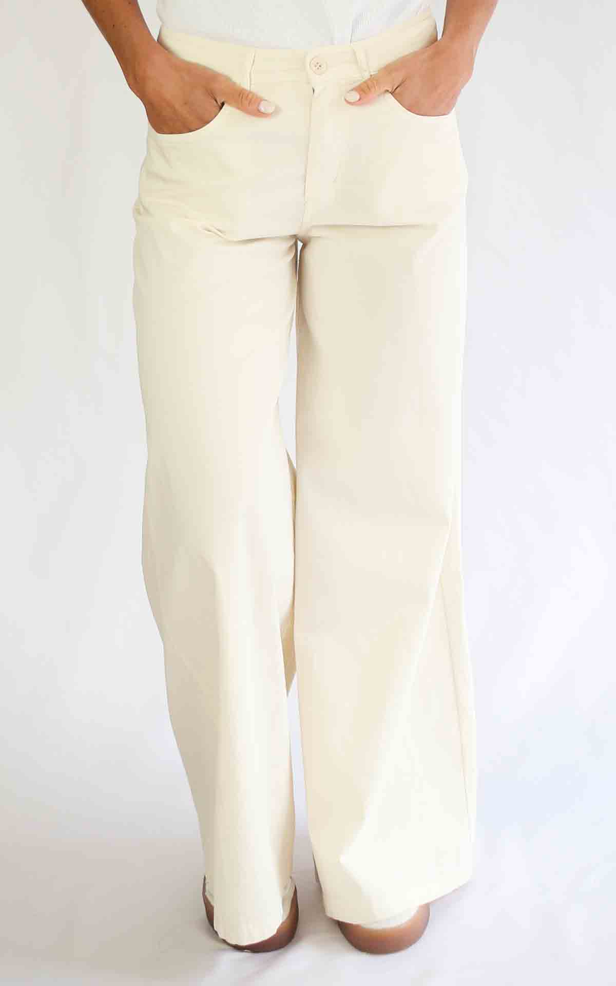 OFF-ON - Pantalone wide leg - BURRO