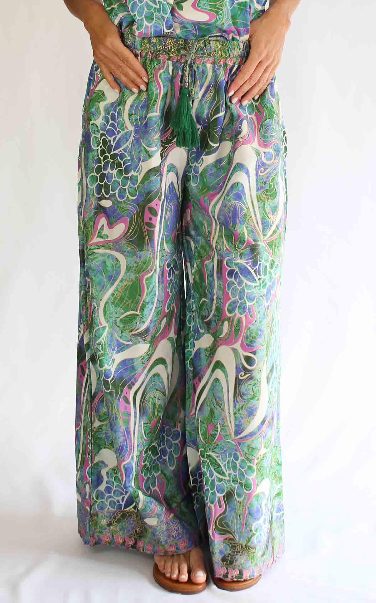 AYFËE - Pantalone fantasia - VERDE