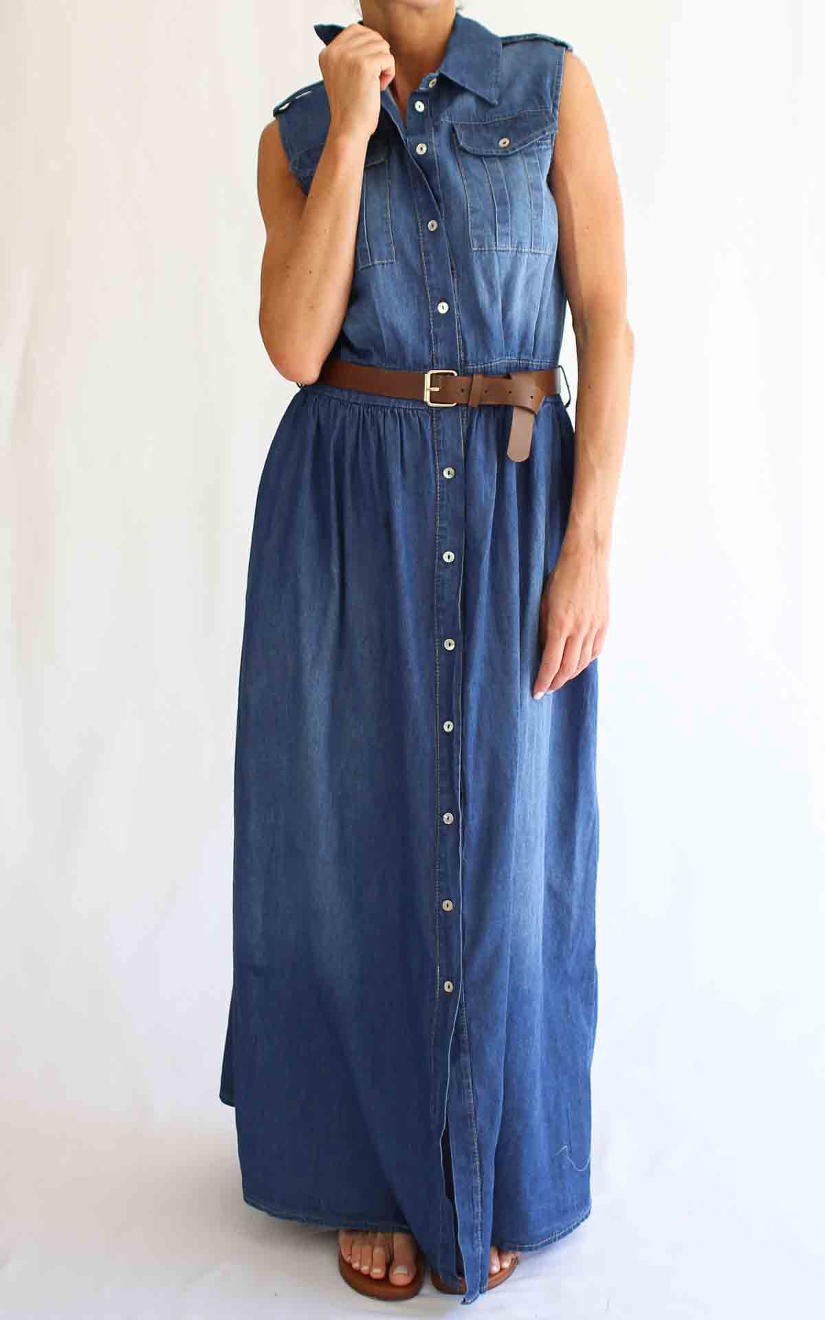 SUSYMIX - Abito chambray smanicato - CHAMBRAY