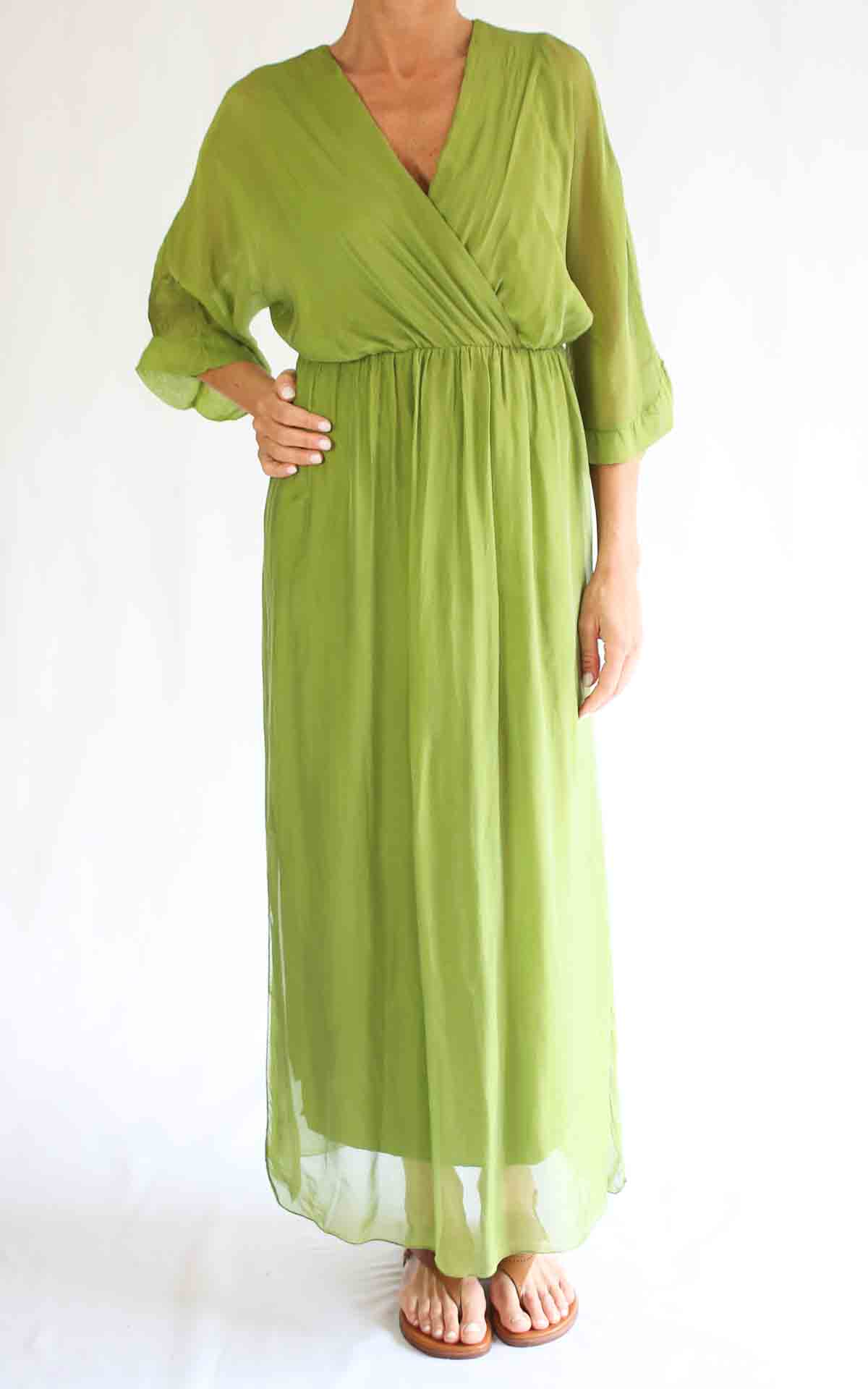 OFF-ON – Abito incrocio – VERDE PISTACCHIO
