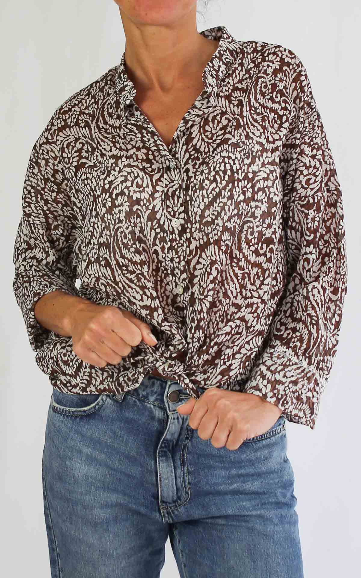 SUSYMIX - Camicia fantasia - MORO