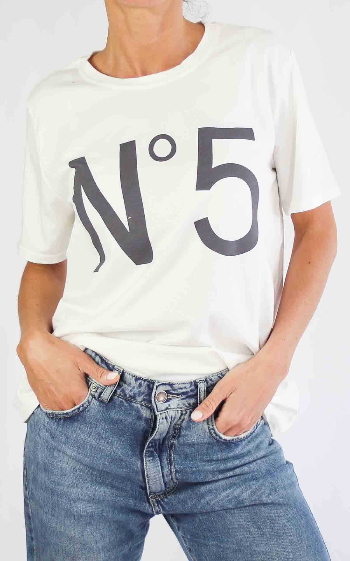CIVICO 1° - T-Shirt scritta n° 5 - ANTRACITE