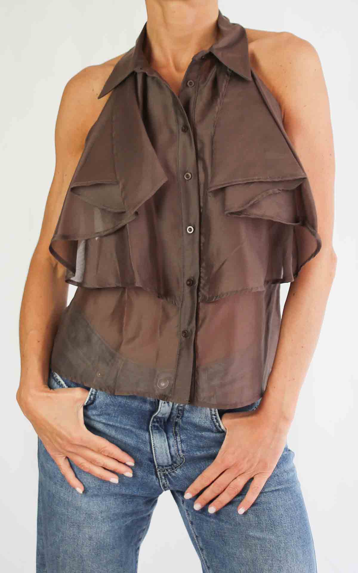 SUSY MIX – Camicia volant – MORO