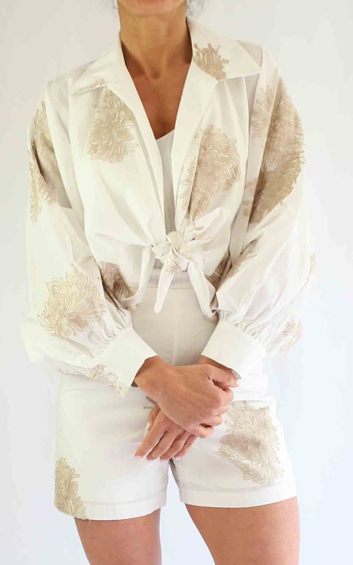 SUSY MIX - Camicia nodo - BIANCO