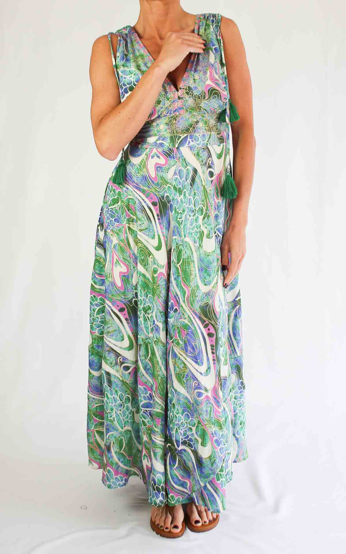 AYFËE – Abito scollo marylin – VERDE