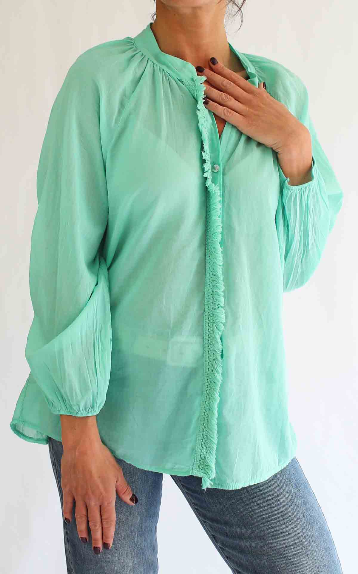 OFF-ON - Camicia passamaneria - MENTA