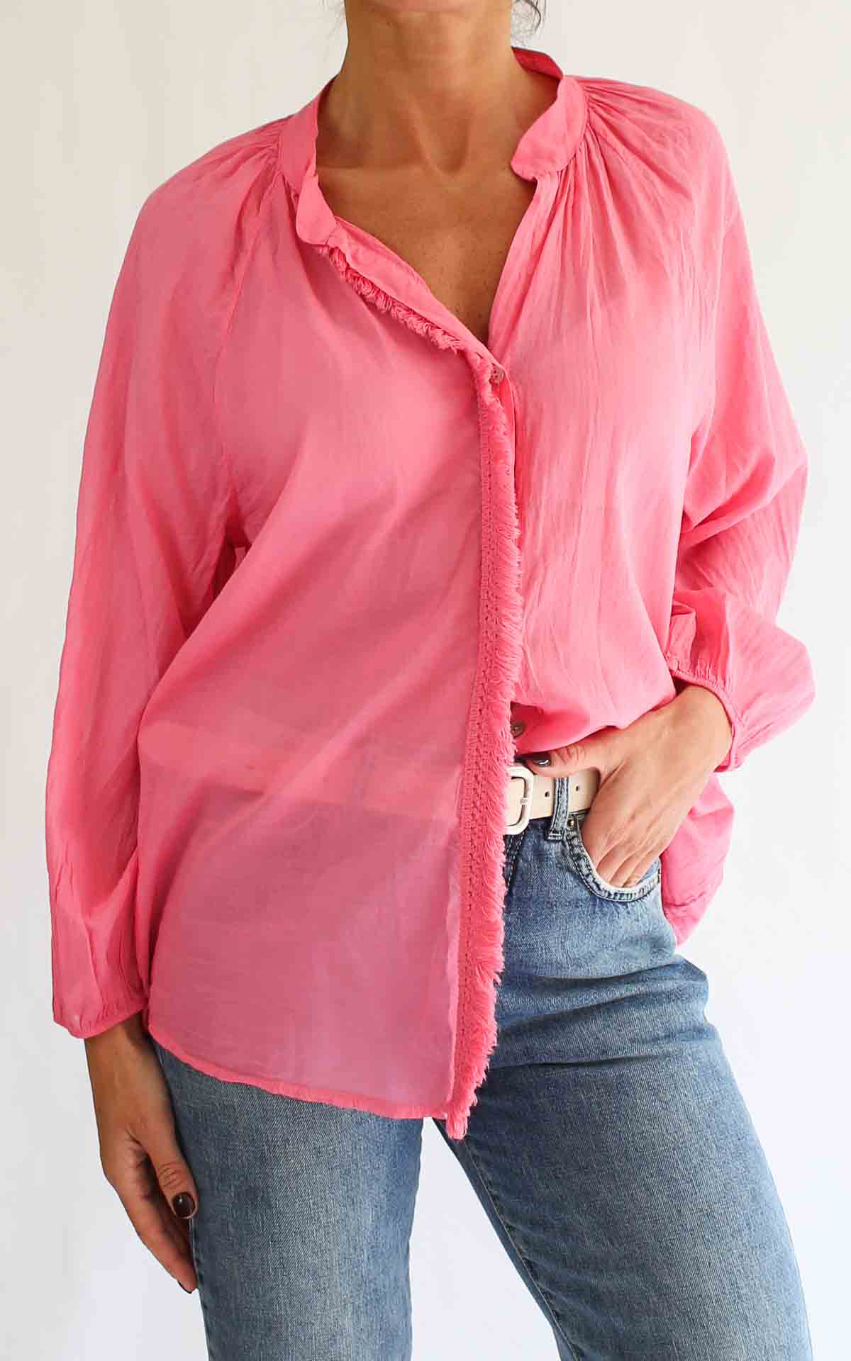 OFF-ON - Camicia passamaneria - ROSA BUBBLE