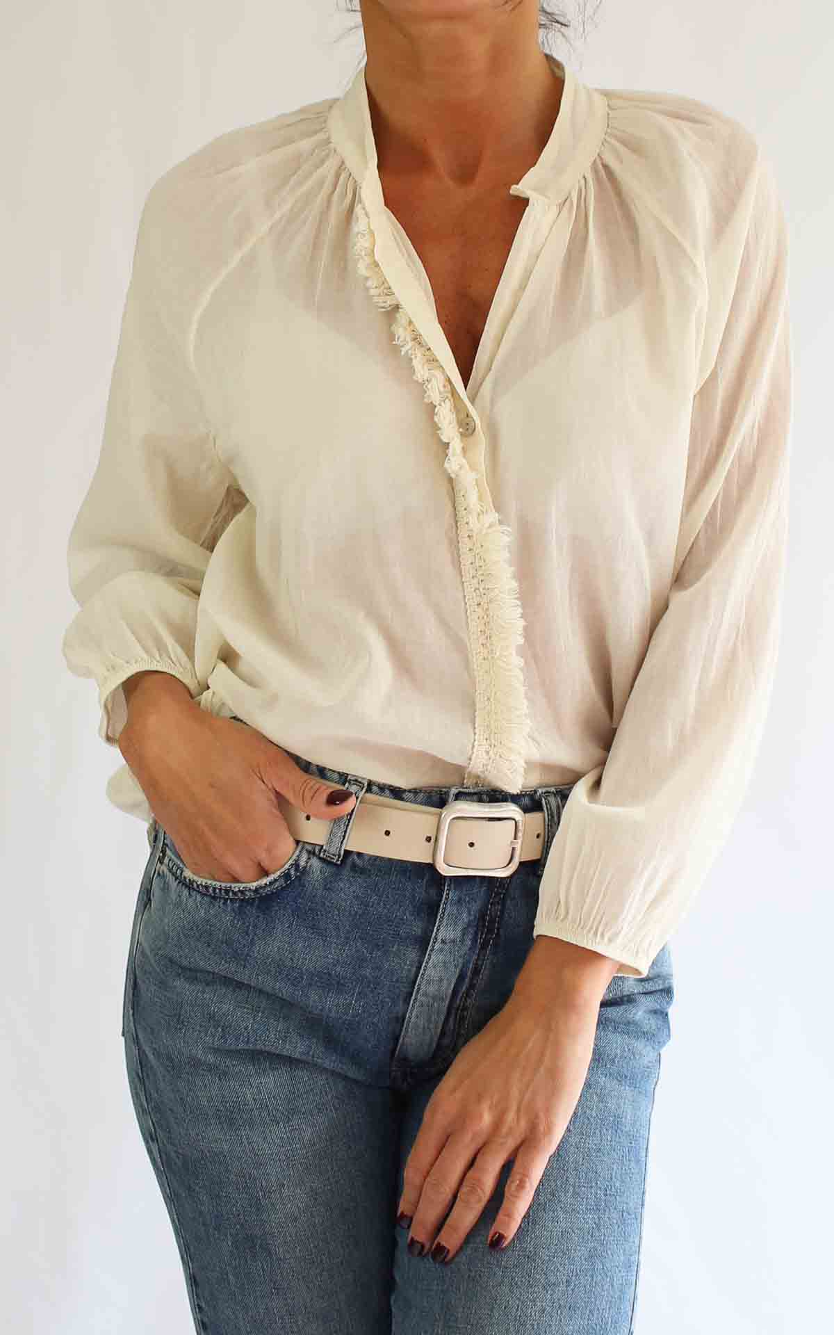 OFF-ON - Camicia passamaneria - BURRO