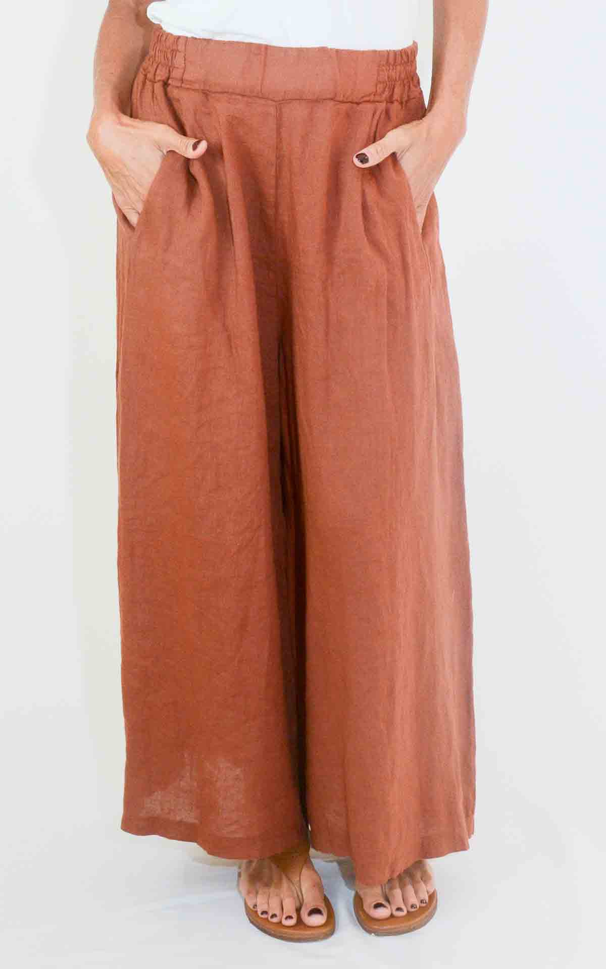 OFF-ON - Pantalone in lino - COCCIO