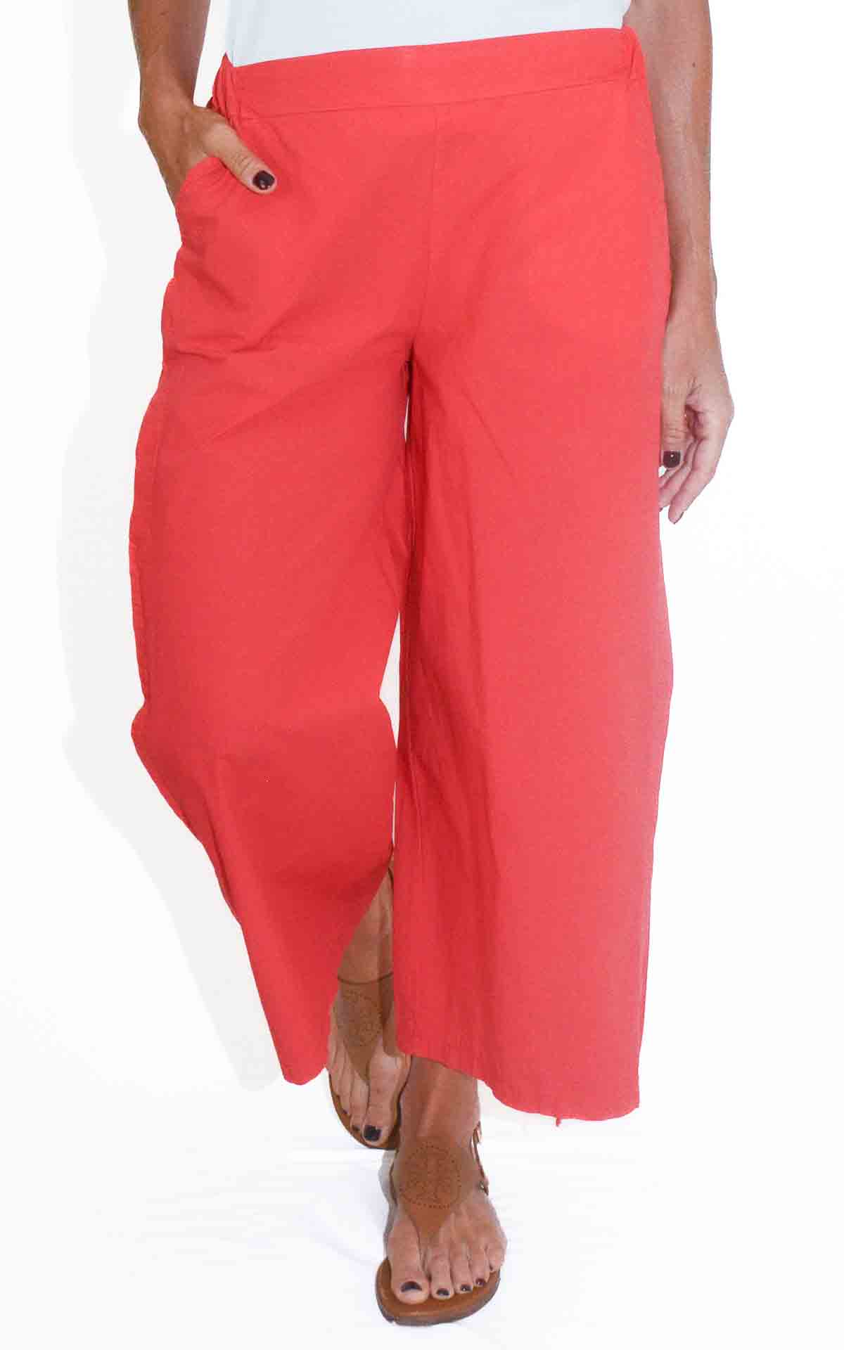 INITIAL - Pantalone Gaucho - ROSSO