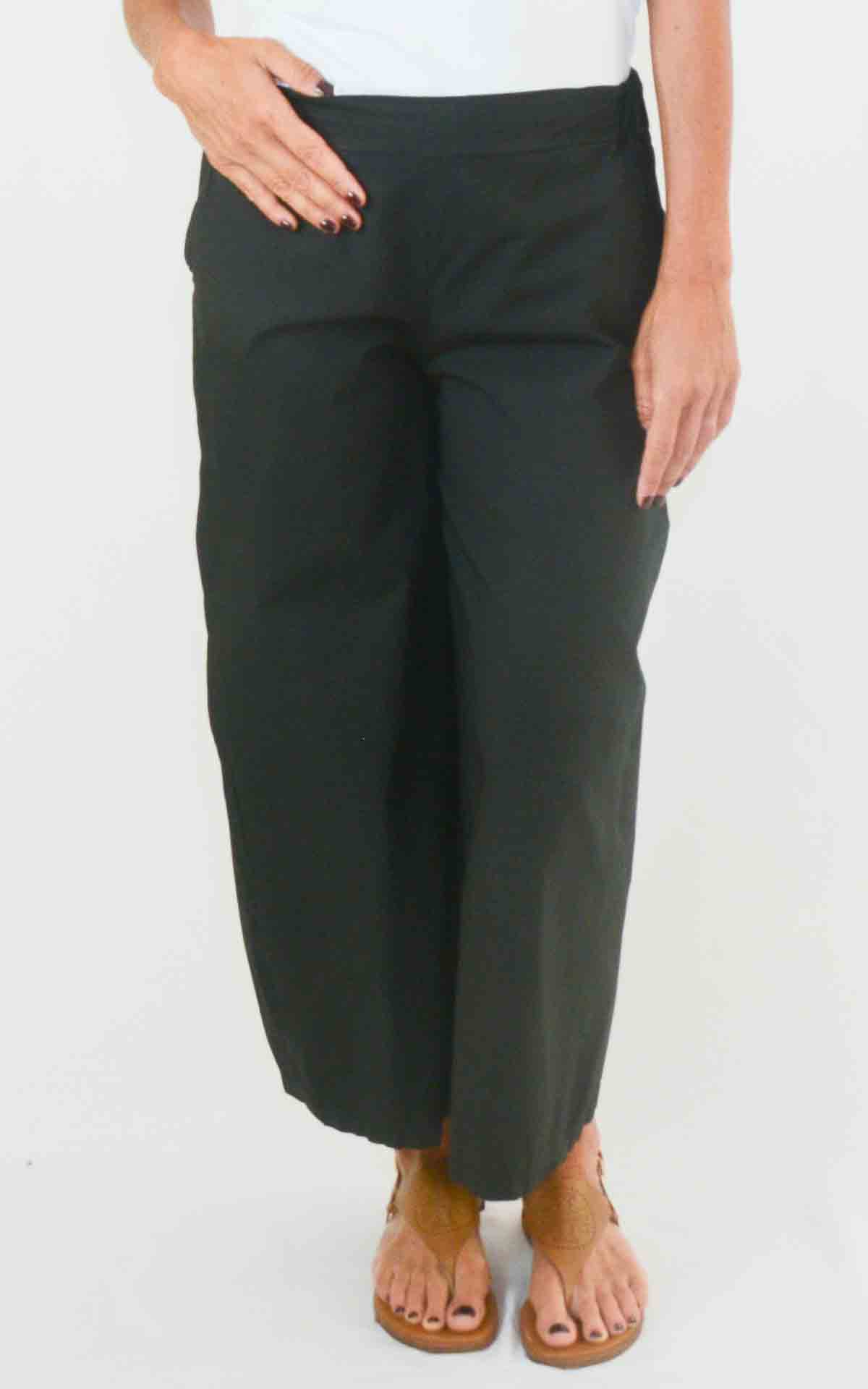 INITIAL - Pantalone Gaucho - NERO