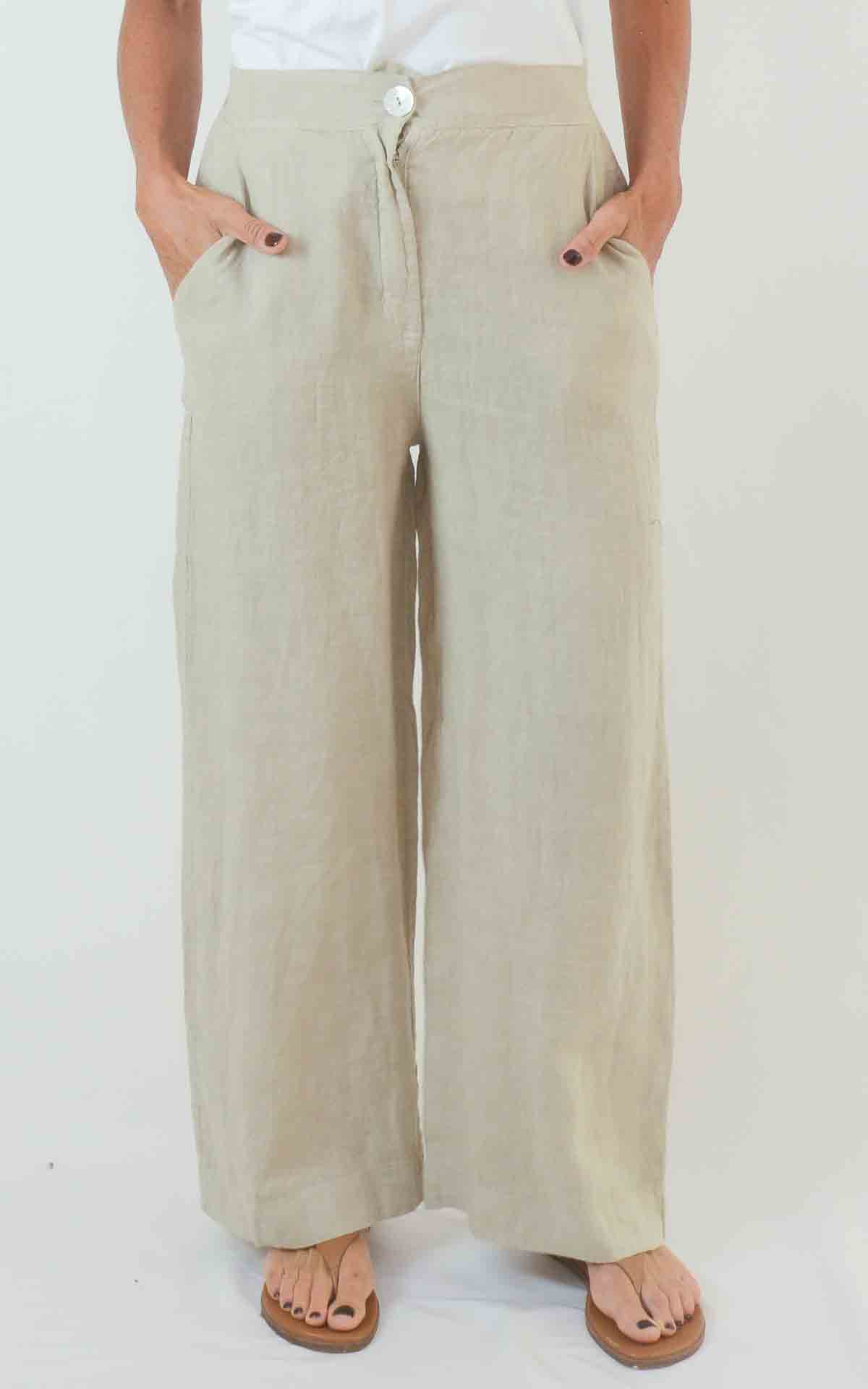 SUSYMIX – Pantaloni in lino – CORDA