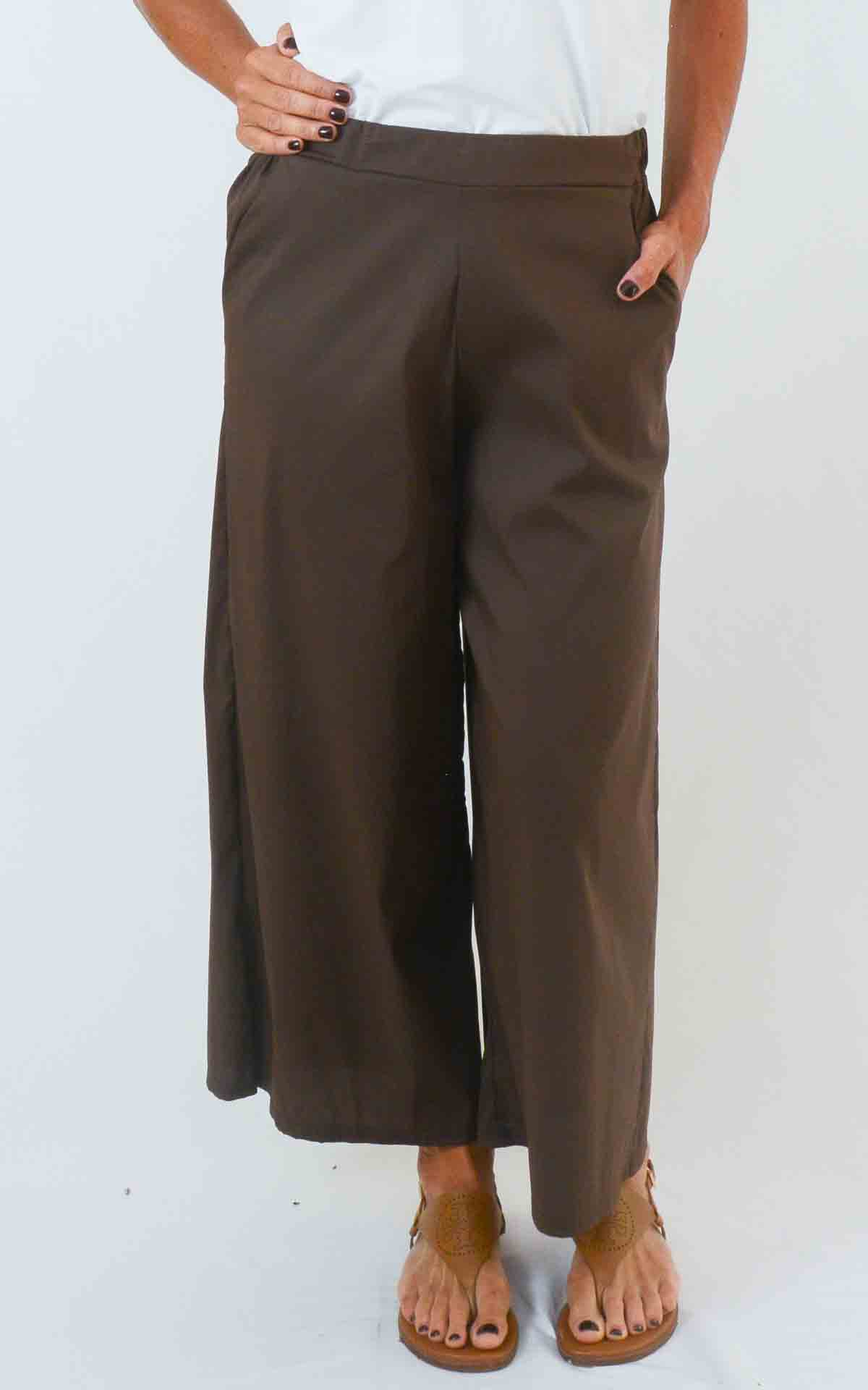 SUSYMIX - Pantalone gaucho - MORO
