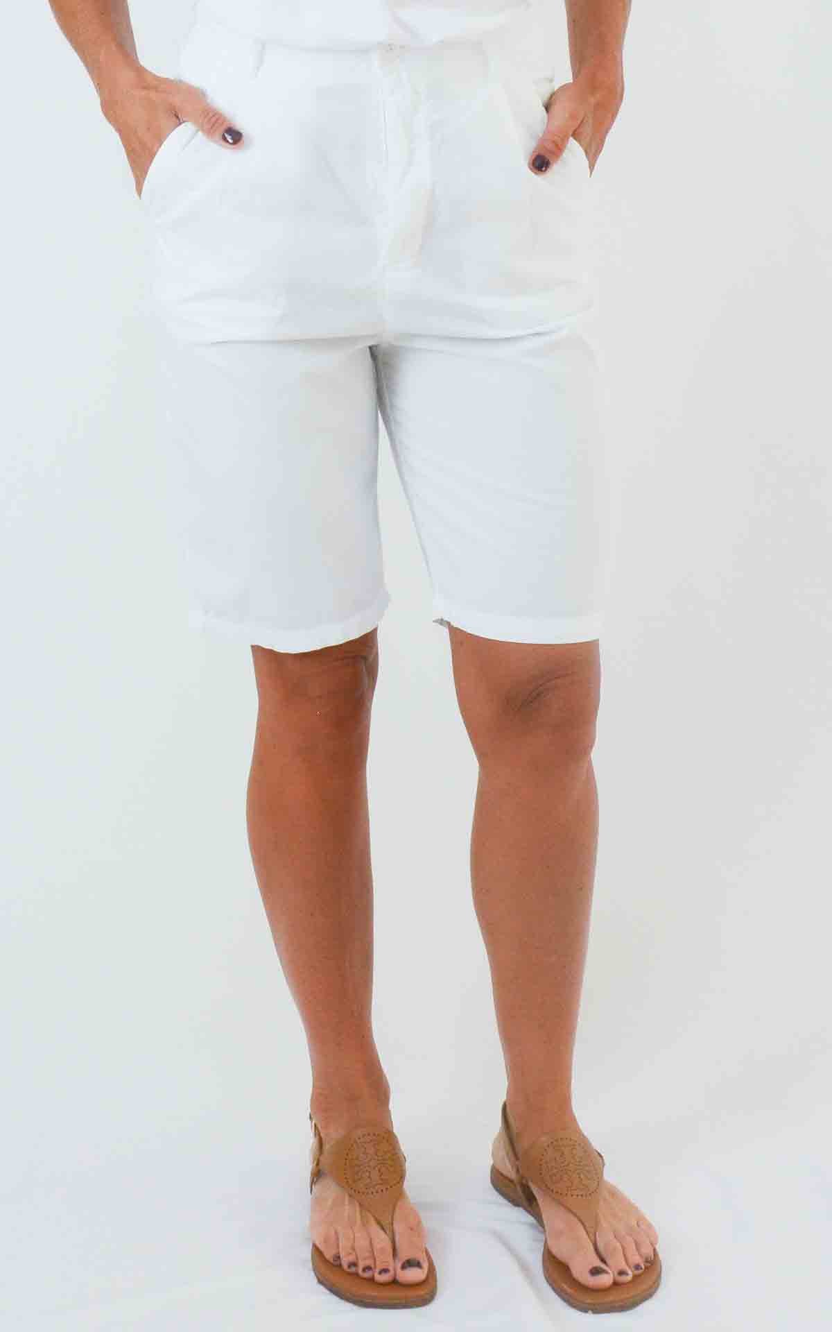OFF-ON - Bermuda in cotone - BIANCO