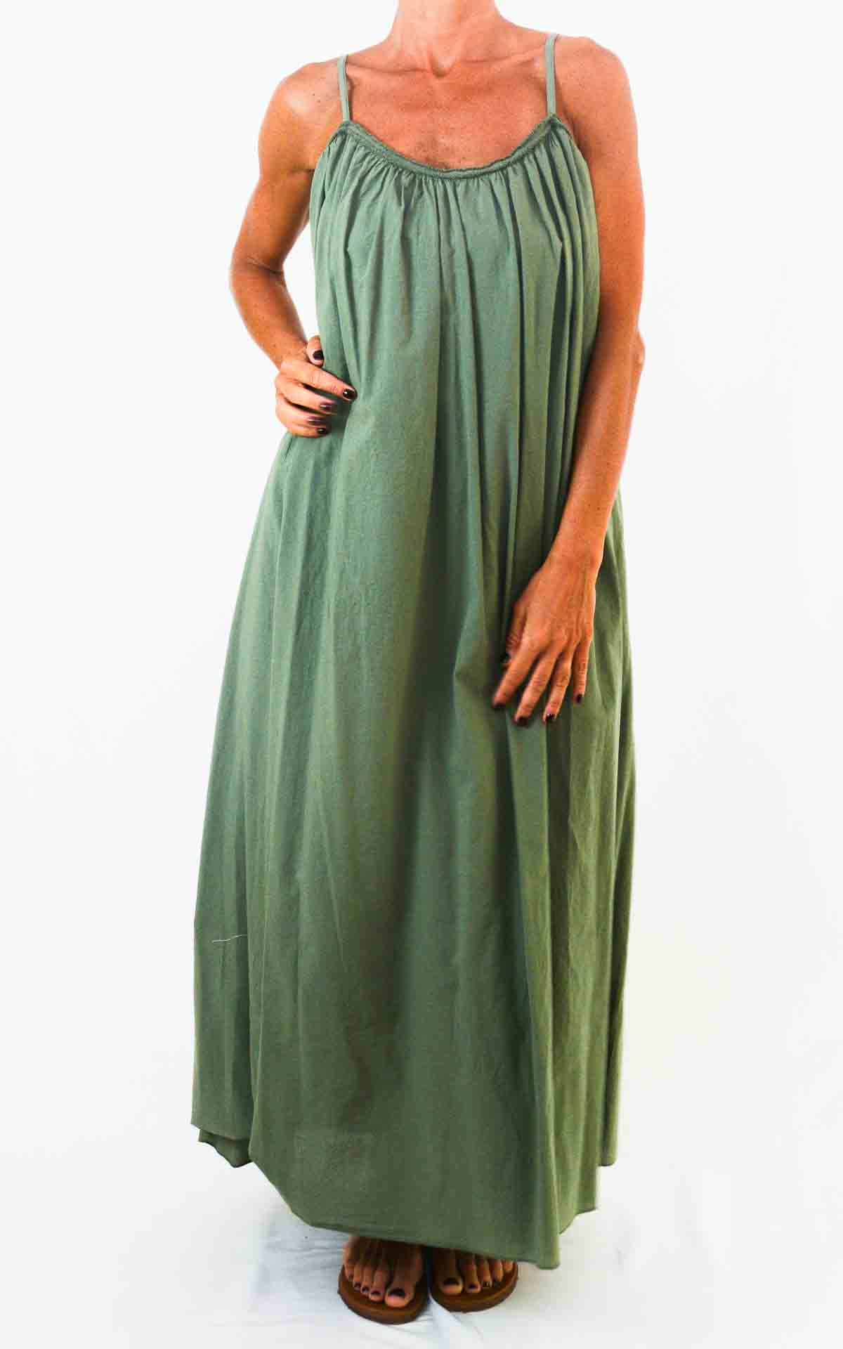 OFF-ON - Abito spallina - VERDE MILITARE