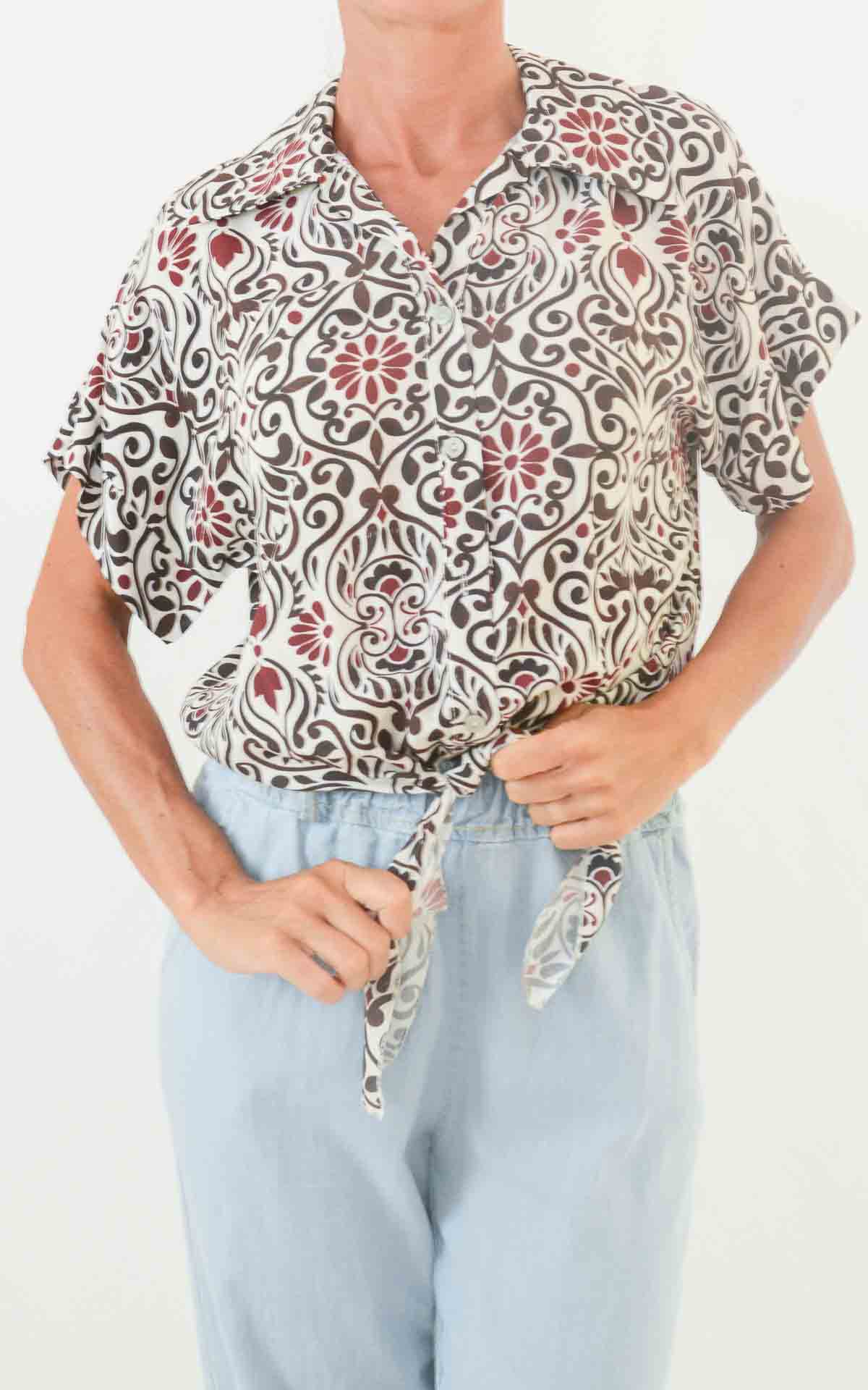 SUSYMIX - Camicia con stampa - MORO