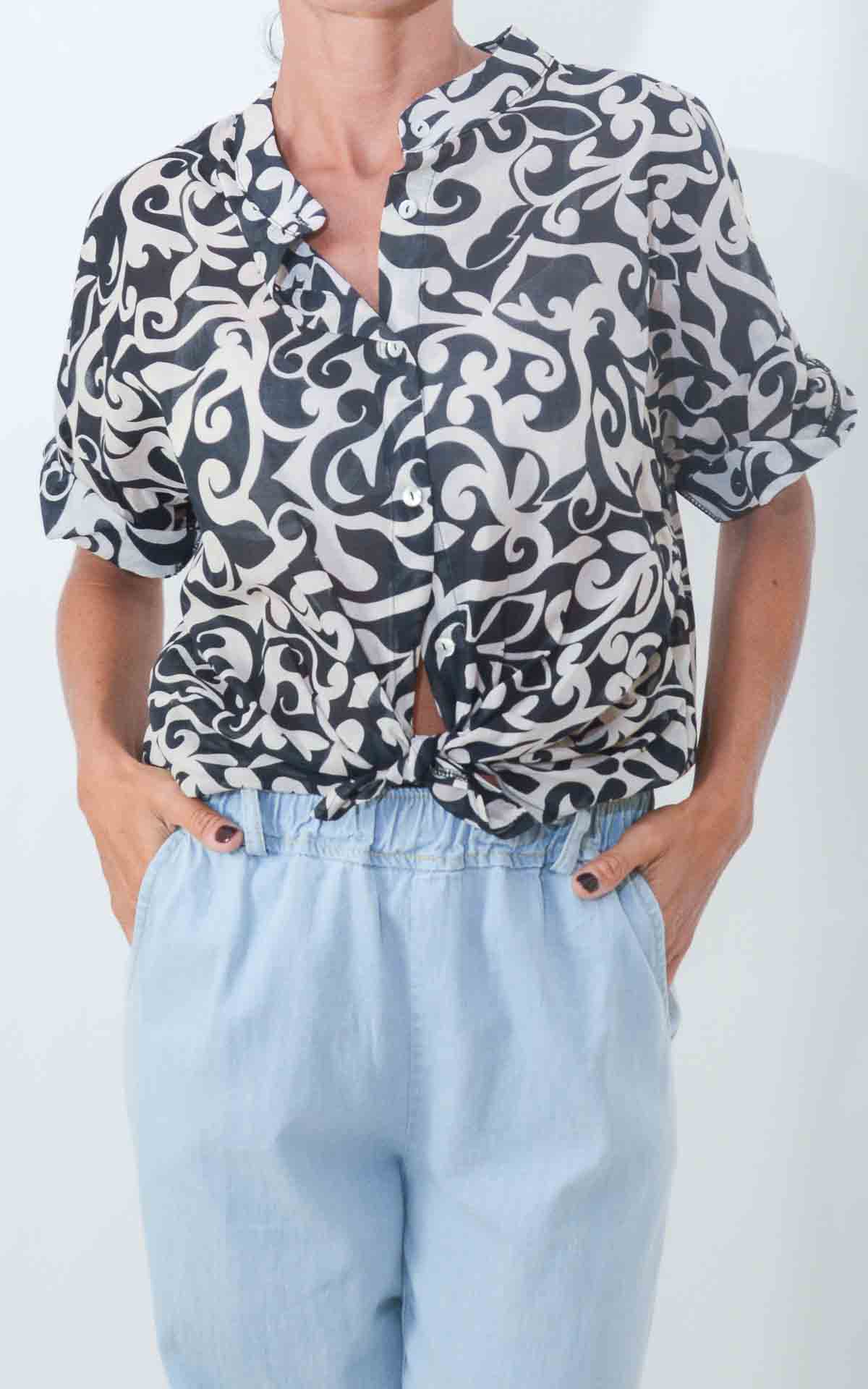SUSYMIX – Camicia fantasia – NERO