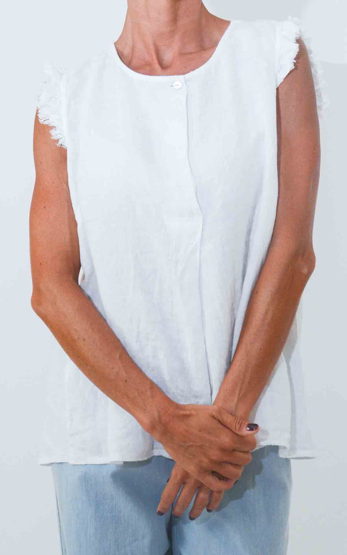 OFF-ON – Camicia in lino – BIANCO