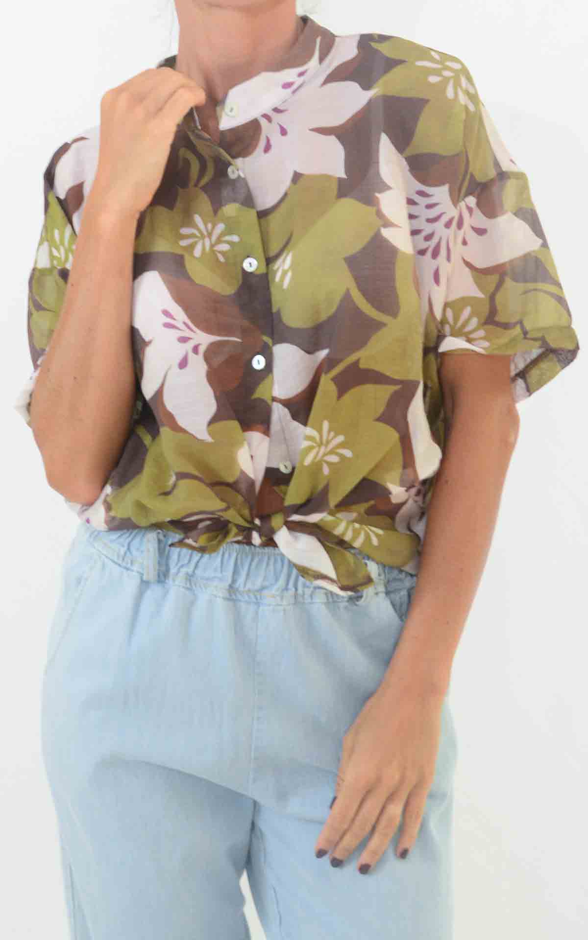SUSYMIX – Camicia fantasia – SENAPE