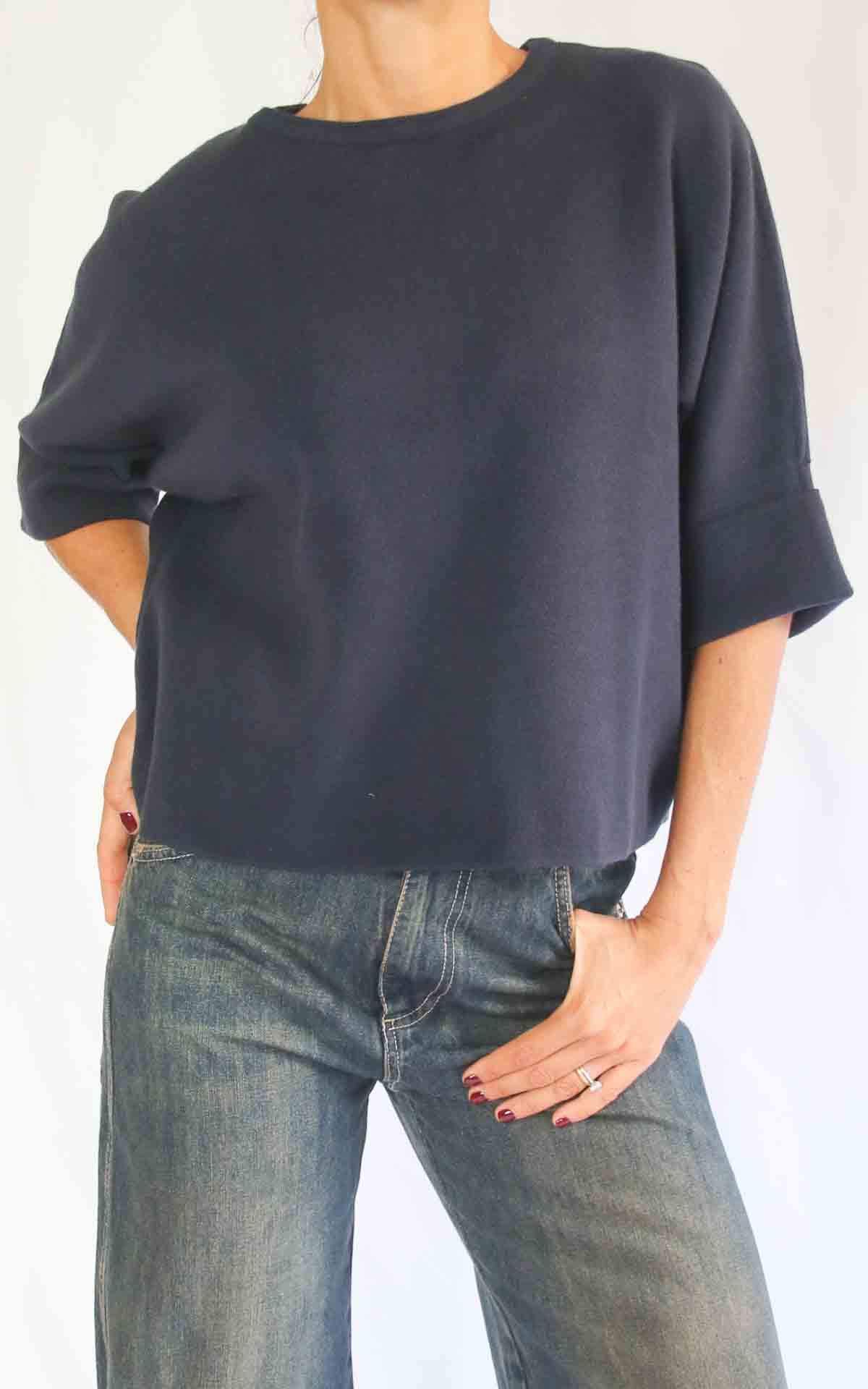 INITIAL - Maglia manica 3/4 - BLU
