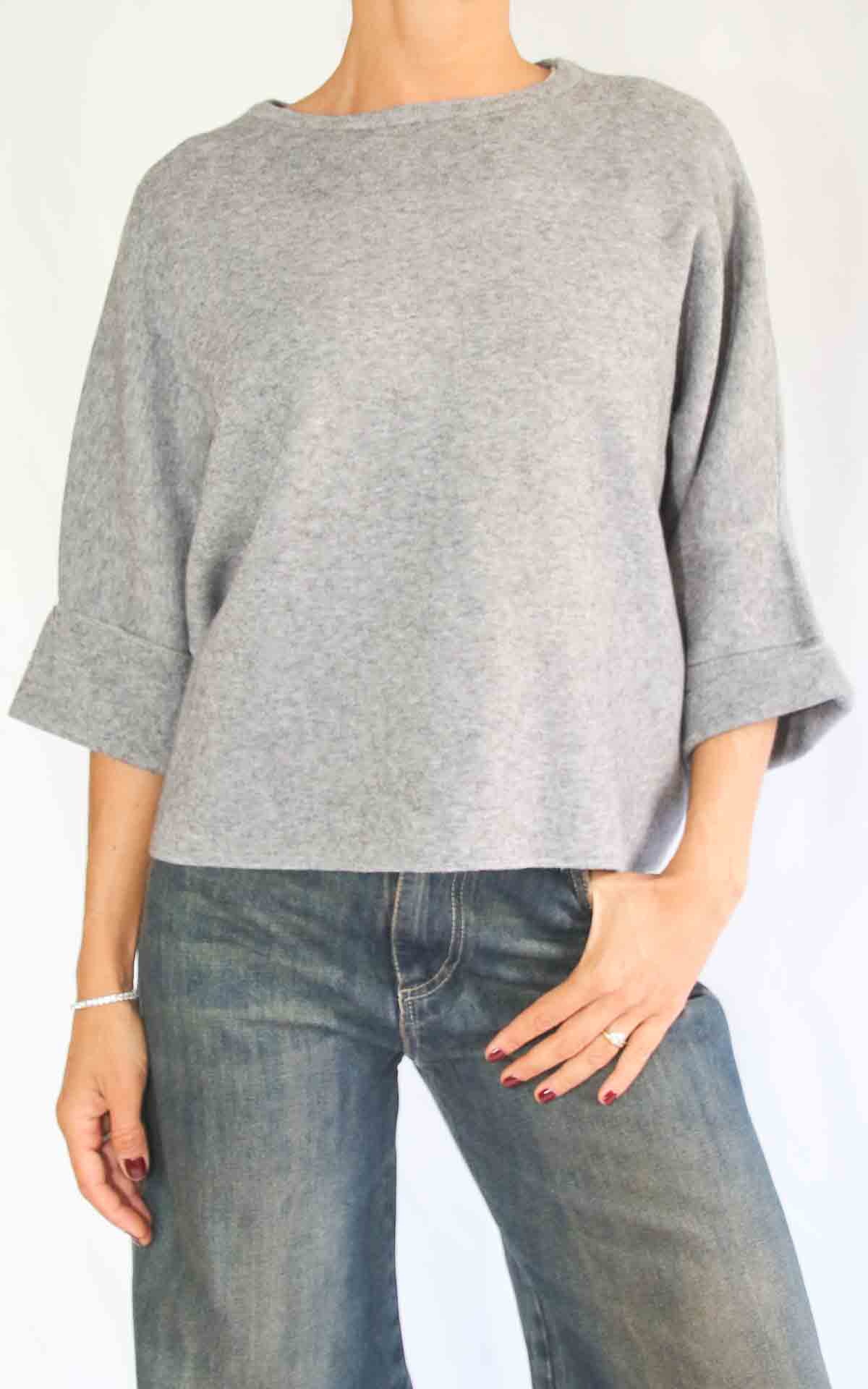INITIAL - Maglia manica 3/4 - GRIGIO