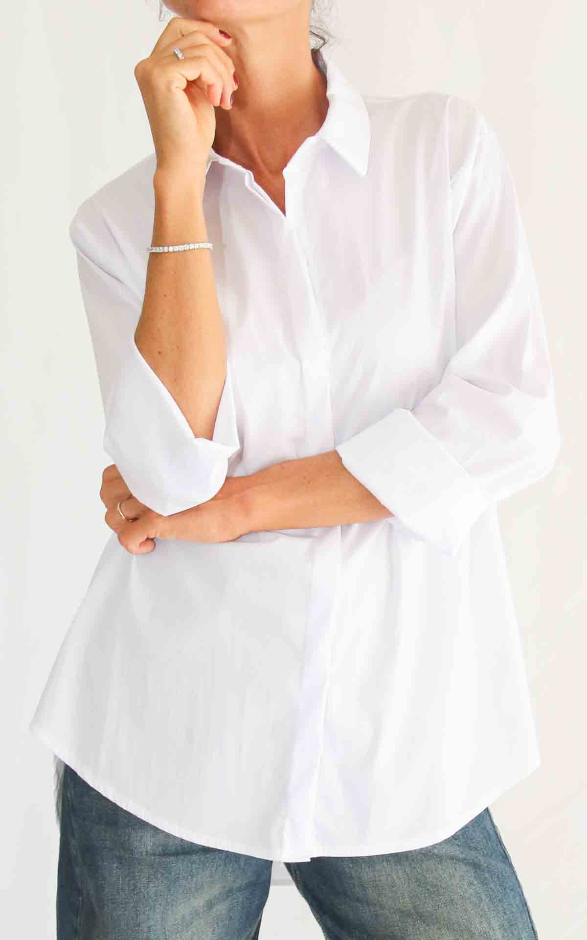 OFF - ON - Camicia tinta unita - BIANCO