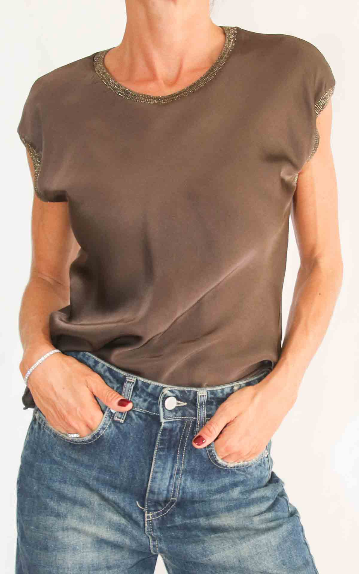 ECO - Blusa bordo lurex - MORO