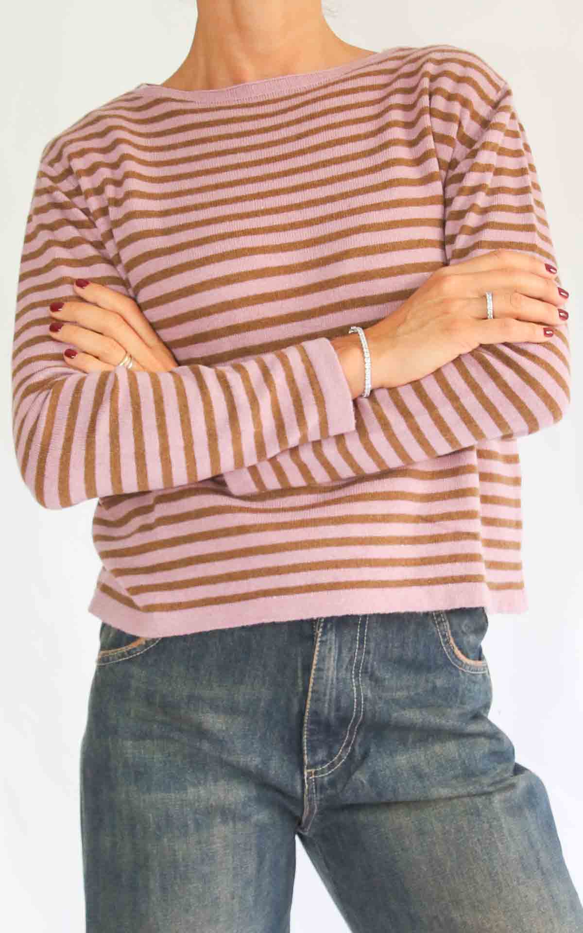 OFF-ON - Maglia micro riga - ROSA