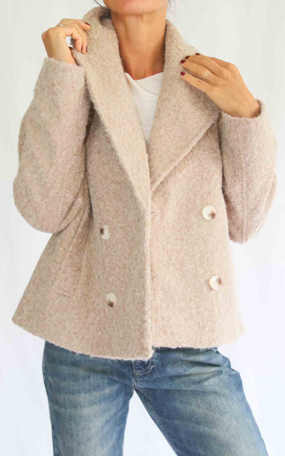 SUSYMIX - Cappotto lana cotta - BEIGE