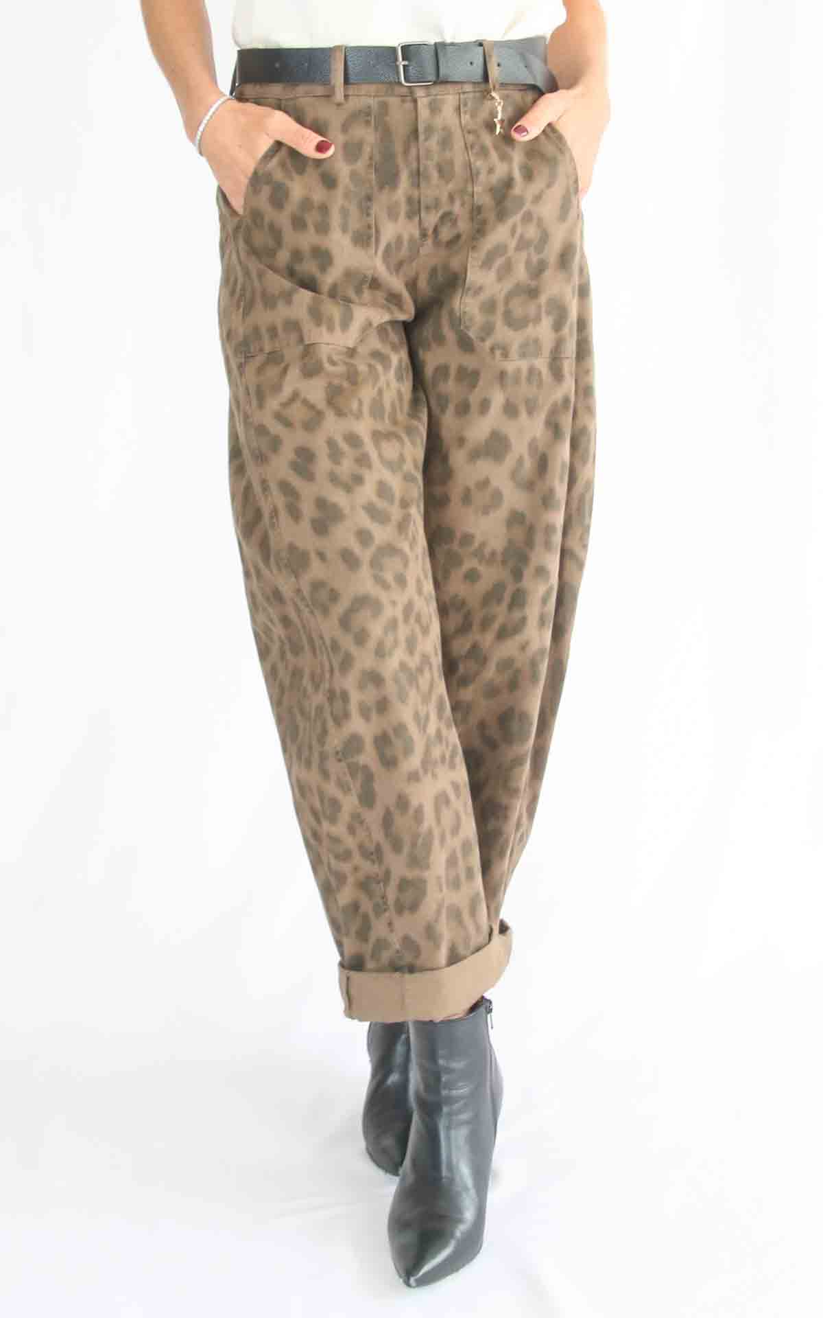 SUSYMIX - Pantalone maculato - MORO