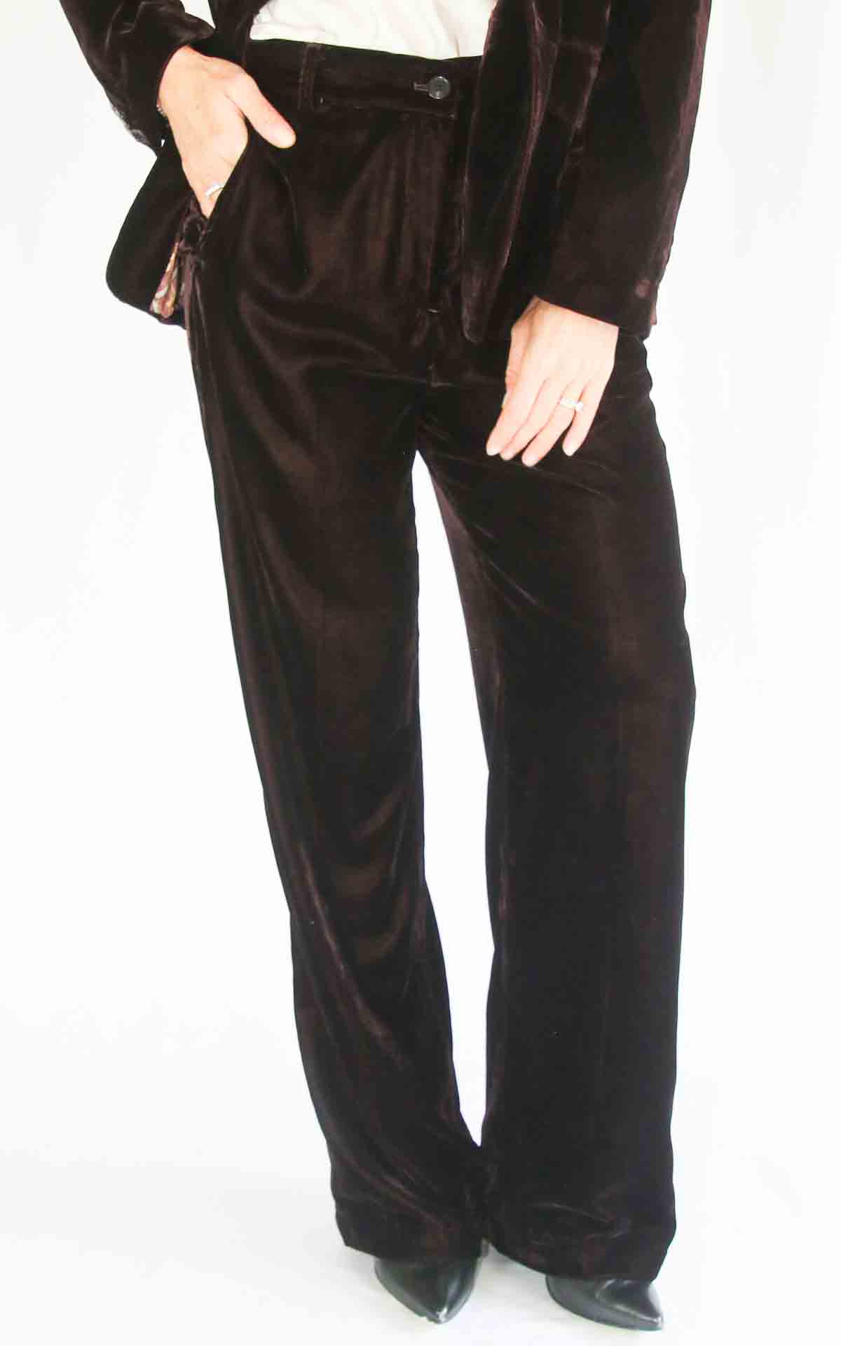 WU’SIDE – Pantalone in velluto – MARRONE