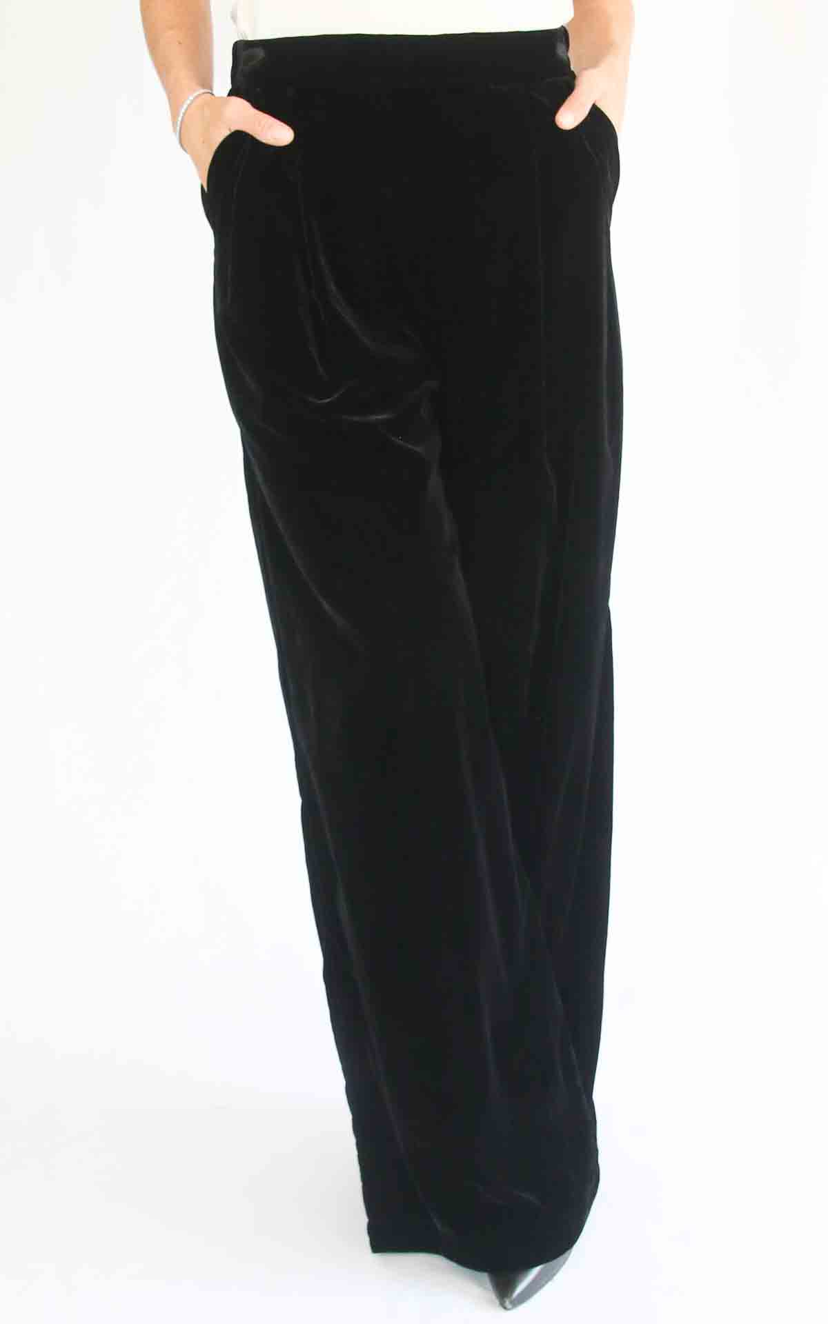 WU’SIDE – Pantalone in velluto – NERO