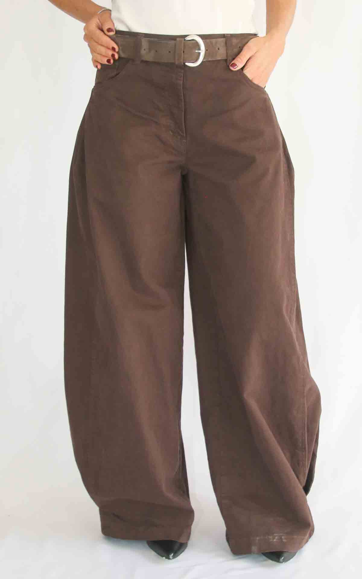 SUSYMIX – Pantalone tinto in capo – CIOCCOLATO