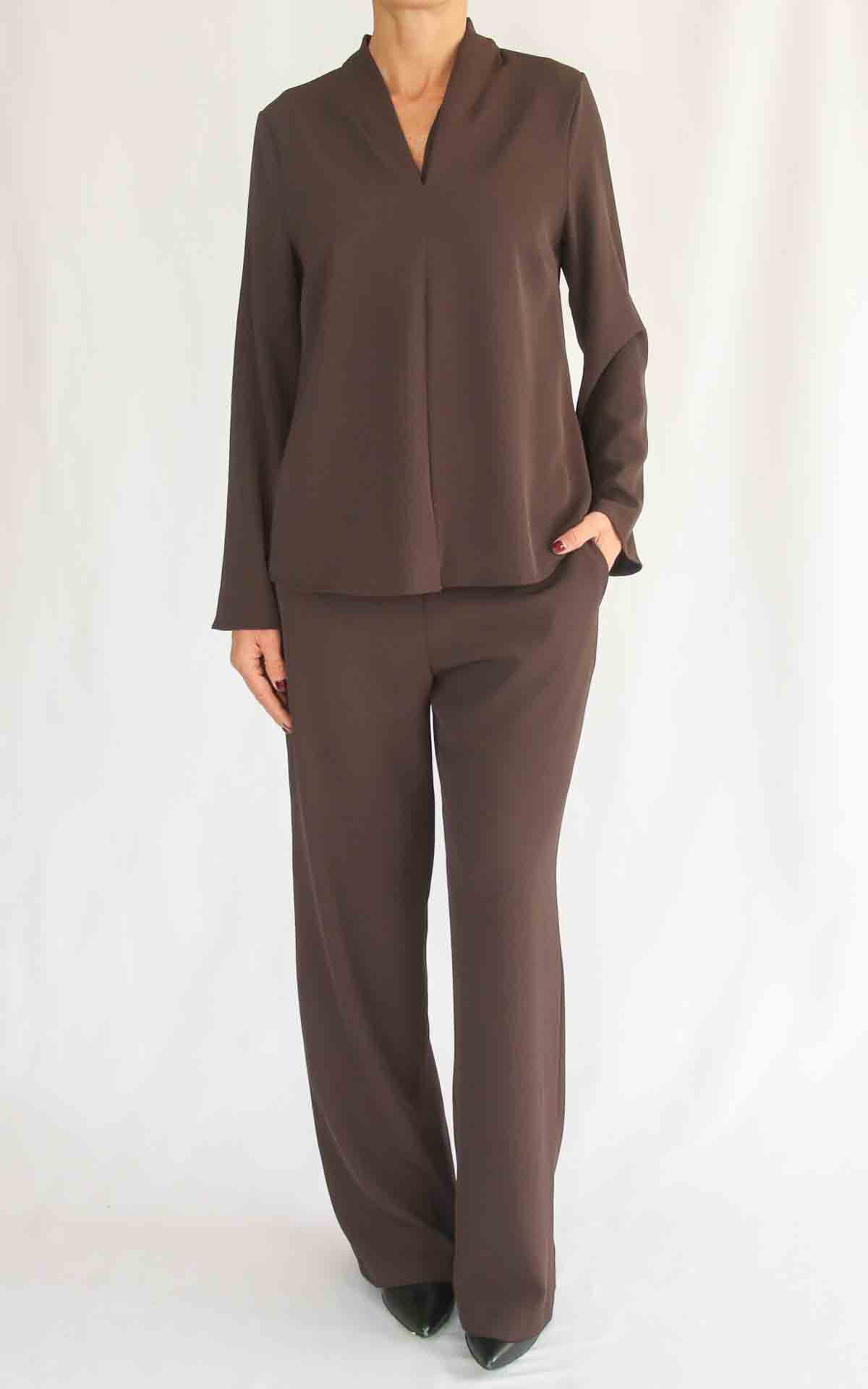 SUSYMIX – Completo blusa e pantalone – MORO