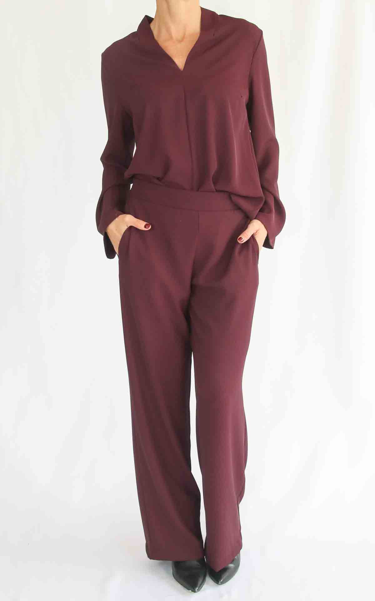 SUSYMIX – Completo blusa e pantalone – VINO