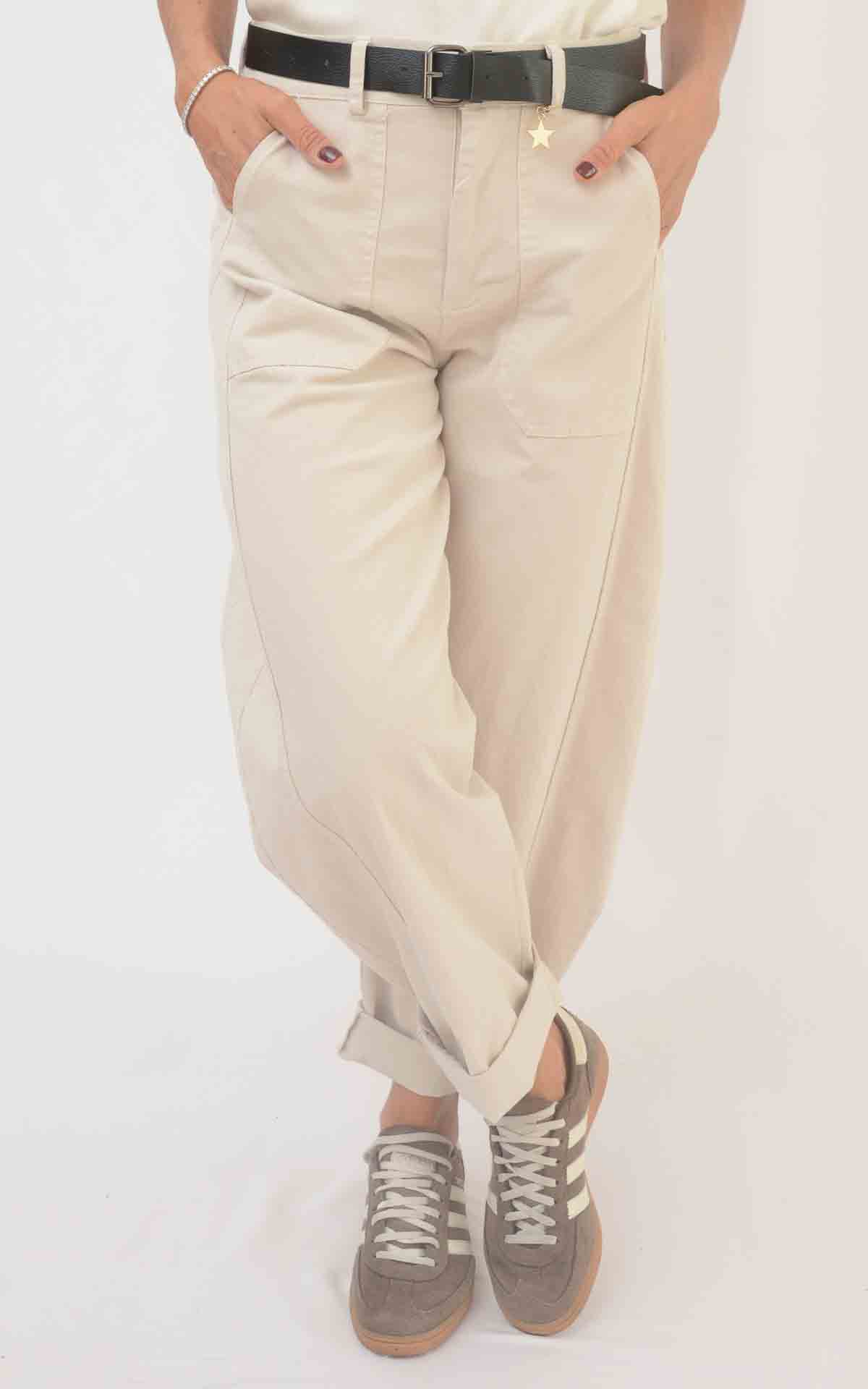 SUSYMIX - Pantalone ovetto - BURRO