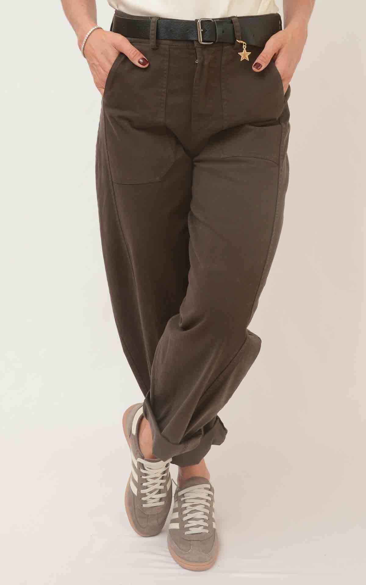 SUSYMIX - Pantalone ovetto - MORO