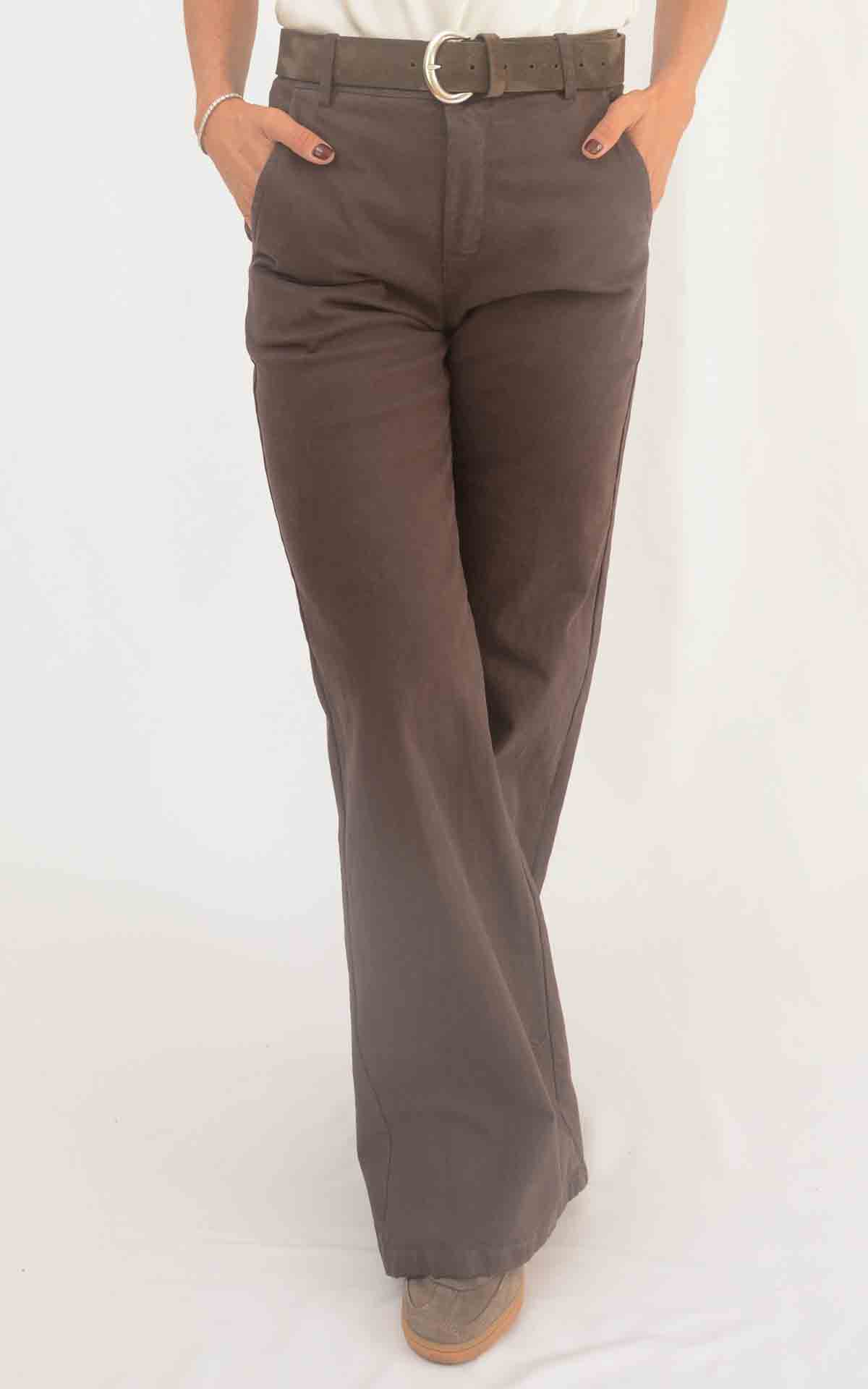 OFF-ON - Pantalone palazzo Betty - MORO