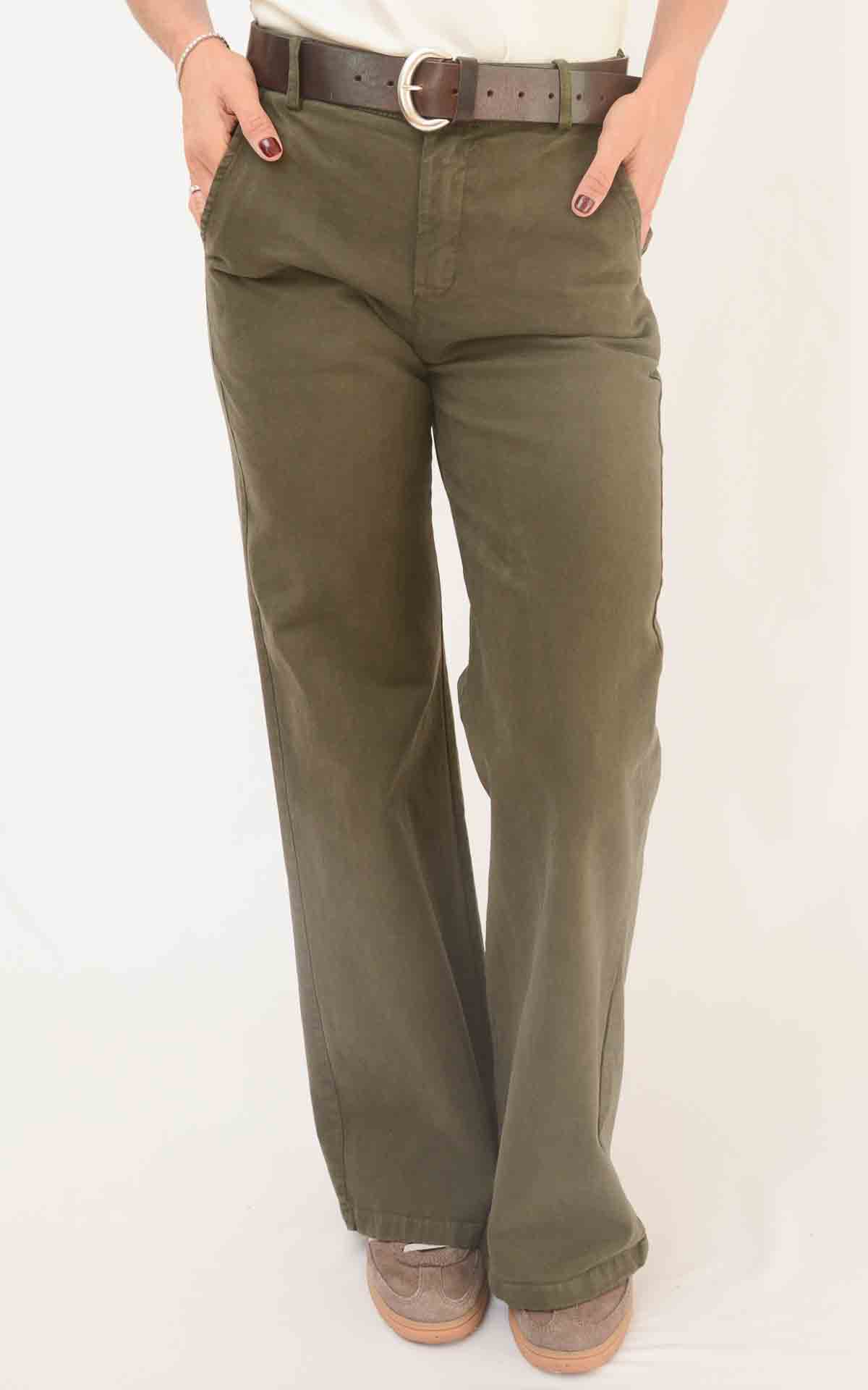 OFF-ON - Pantalone palazzo Betty - VERDE