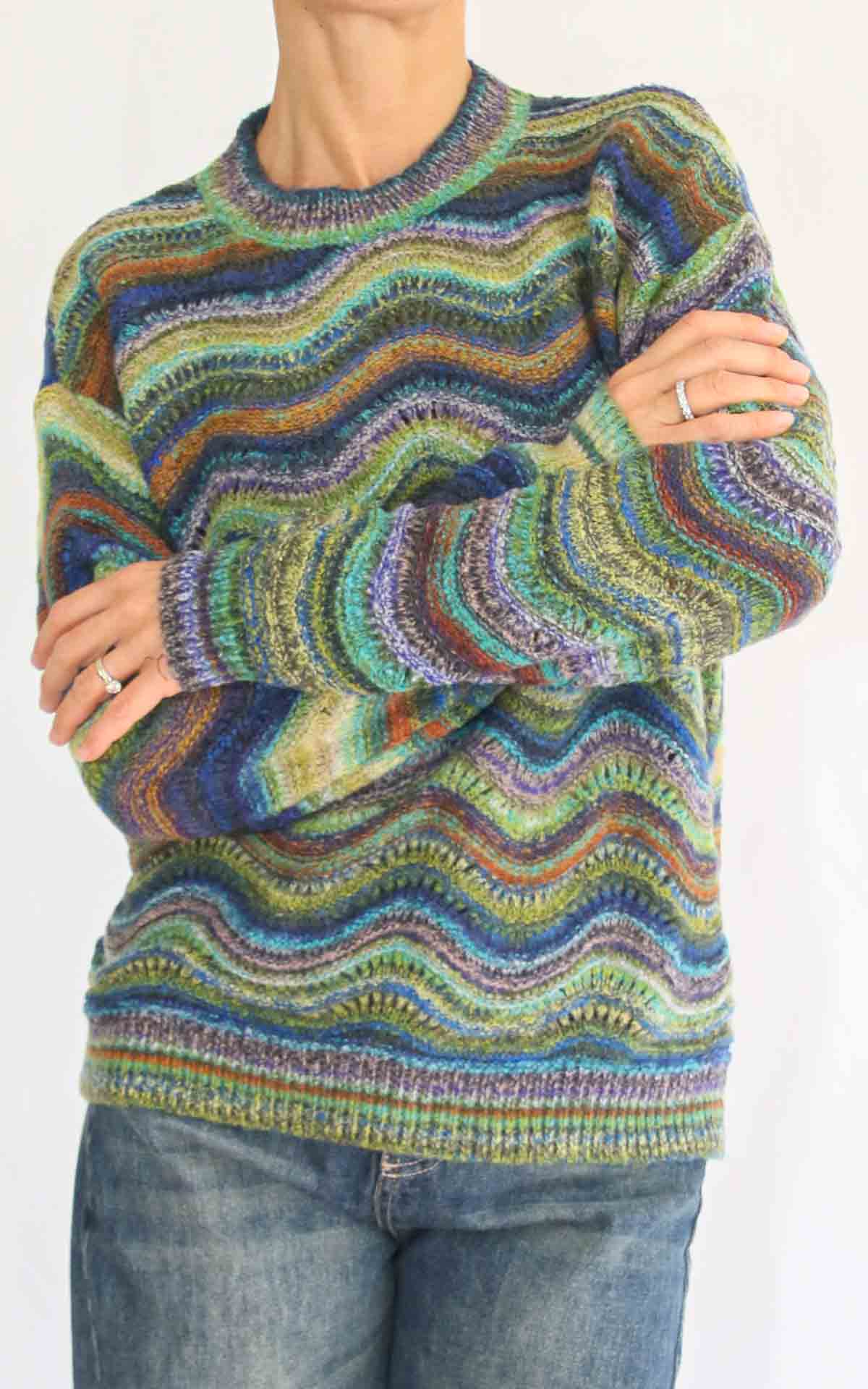 OFF- ON -Maglia multicolor – LIME/BLU