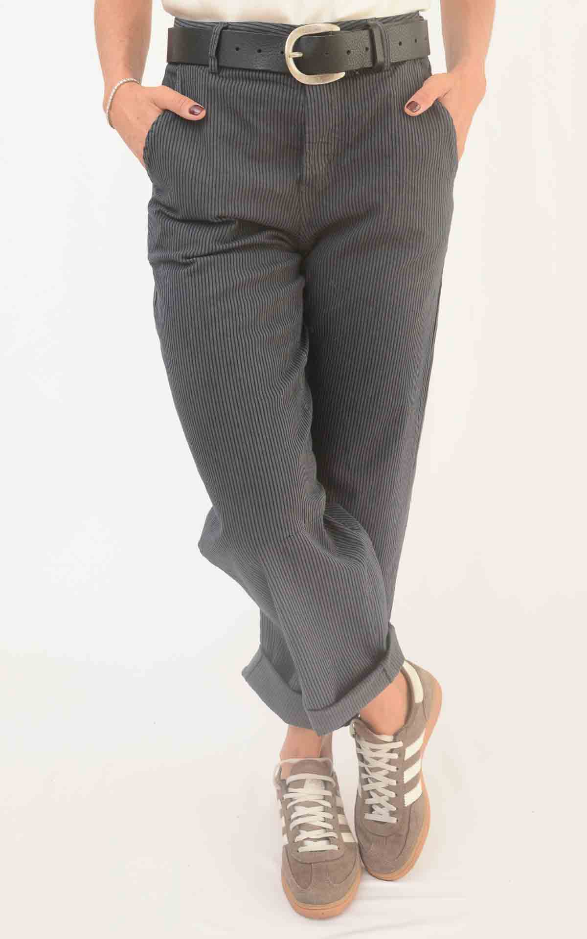 OFF-ON - Boyfriend righe - GRIGIO