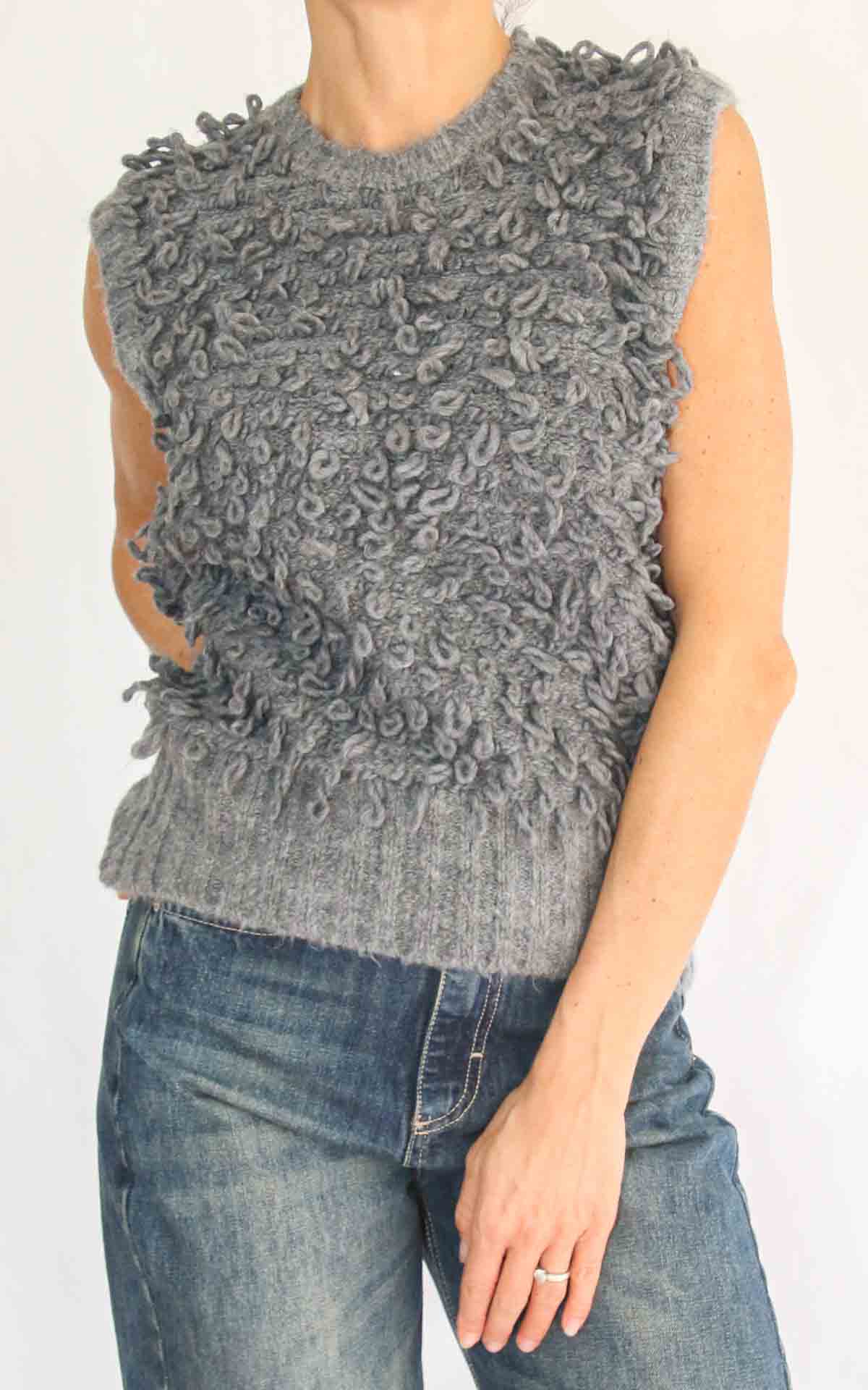 OFF - ON - Gilet pelliccia - GRIGIO