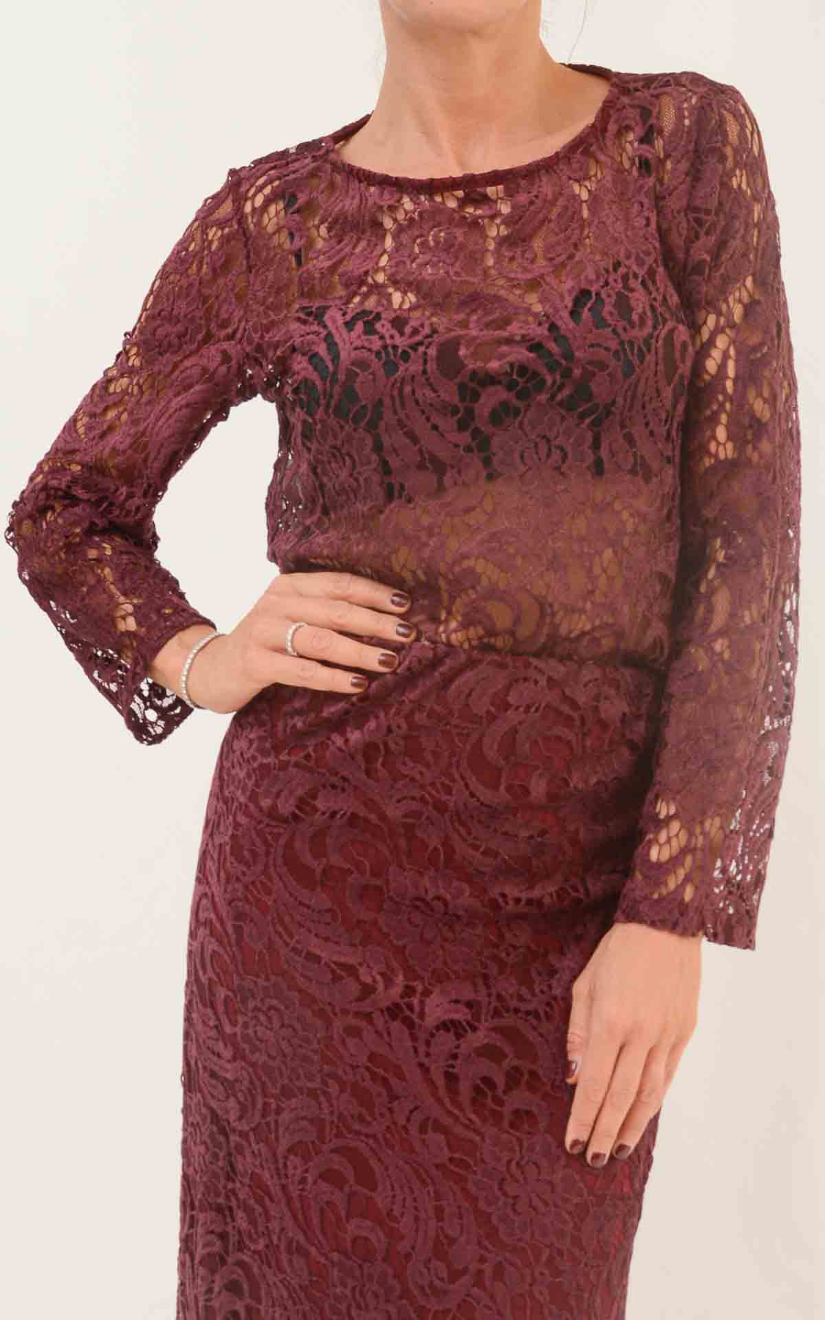 SUSYMIX - Blusa in pizzo - WINE