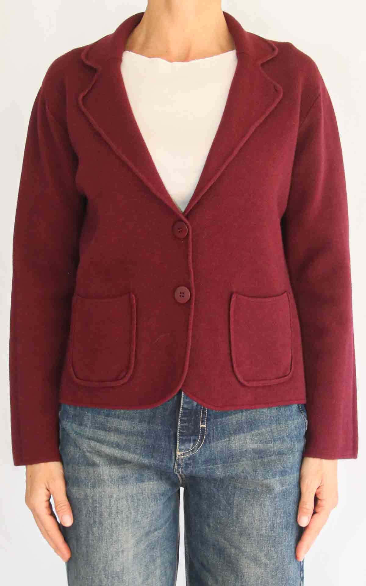 INITIAL - Giacca con tasche - BORDEAUX