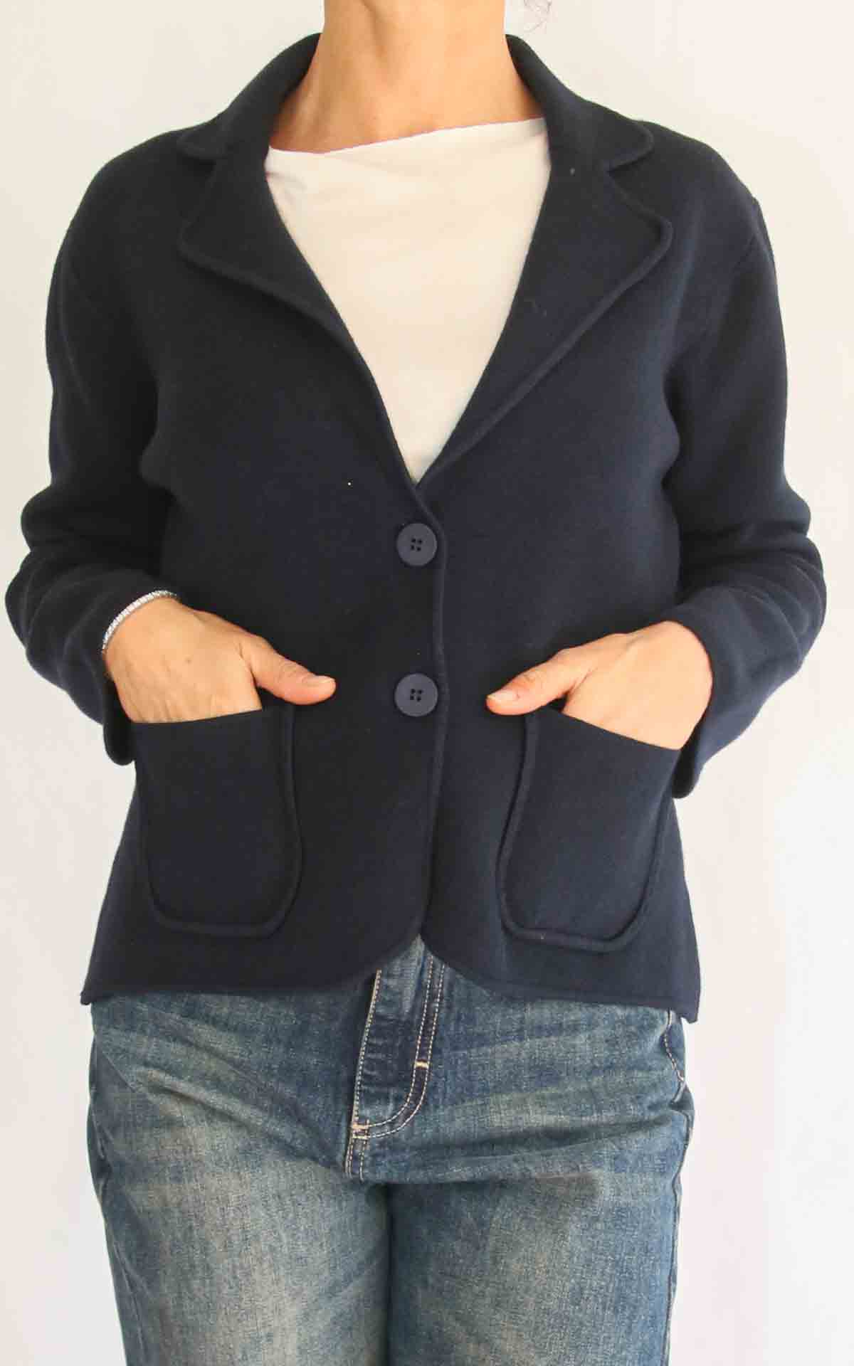 INITIAL – Giacca con tasche – BLU