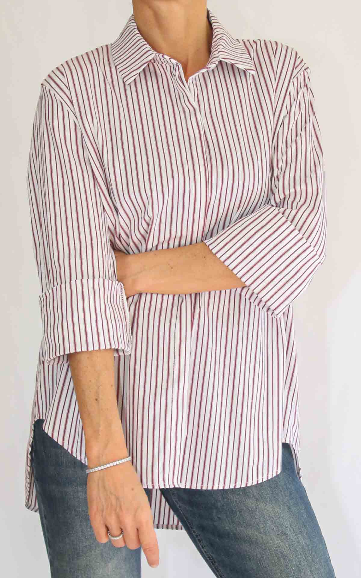 OFF-ON - Camicia doppia riga - BORGOGNA